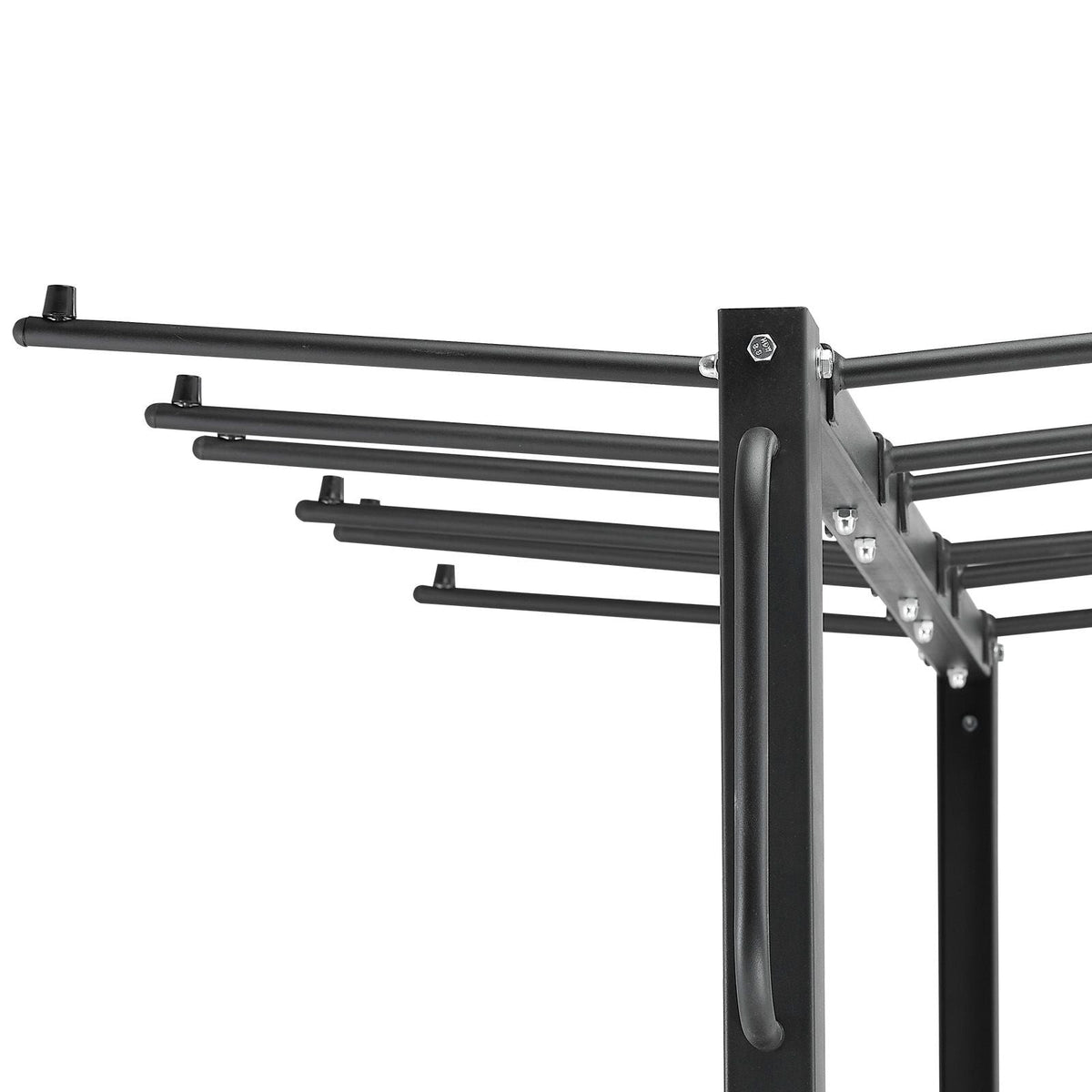 Folding Chair Rack, 400 LBS Capacity, Heavy-duty Chair Cart for 42 Chairs or 12 Tables, Multi-Function Chair Storage Dolly with Rubber Wheels and Holders, Large Chair Holder, Matte Black