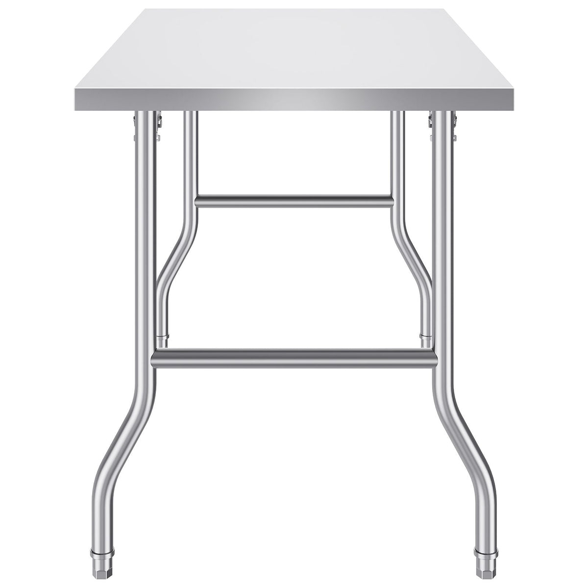 Folding Commercial Prep Table, 48 x 30 Inch Commercial Worktable Workstation, Heavy-duty Stainless Steel Folding Table with 300 lbs Load, Kitchen Work Table, for Home Kitchen Restaurant Garage
