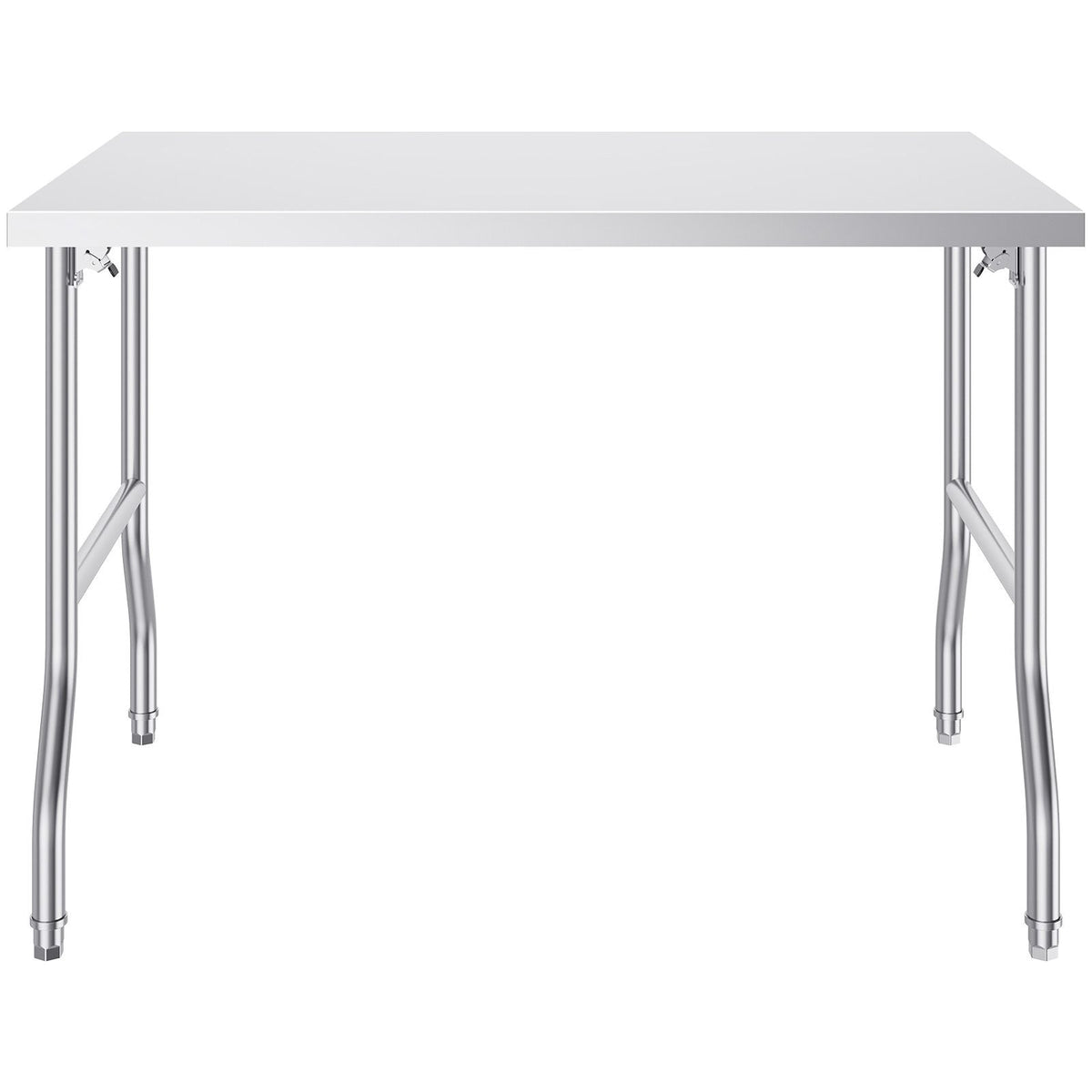 Folding Commercial Prep Table, 48 x 30 Inch Commercial Worktable Workstation, Heavy-duty Stainless Steel Folding Table with 300 lbs Load, Kitchen Work Table, for Home Kitchen Restaurant Garage