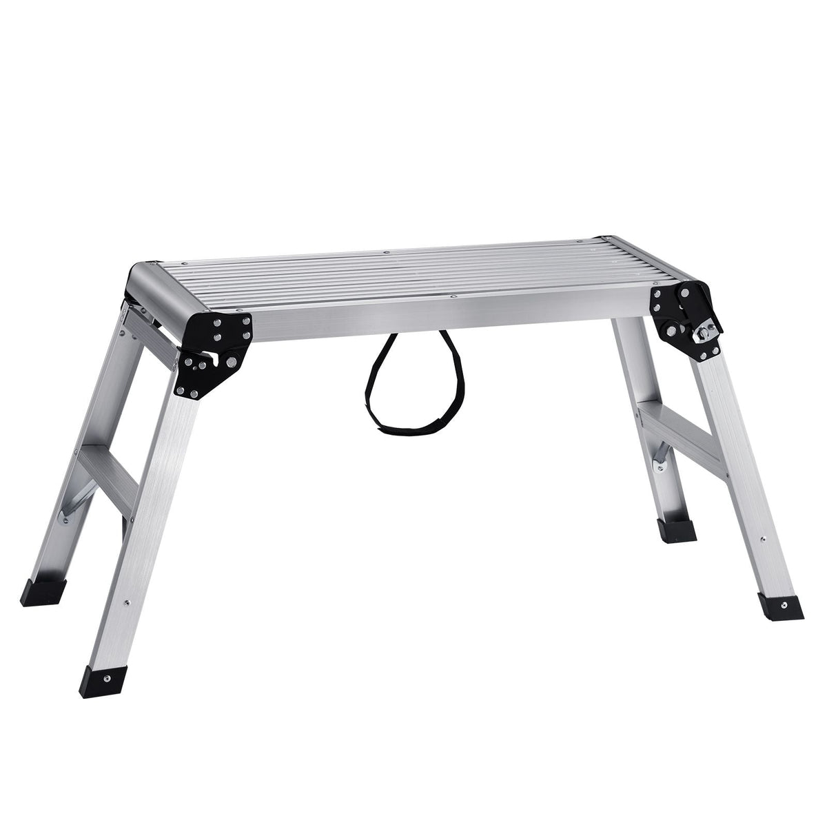 Folding Work Platform, 330 lbs Load Capacity, Aluminum Drywall Stool Ladder, Heavy Duty Work Bench w/ Non-Slip Feet, Ideal for Washing Vehicles, Cleaning, Painting, Decorating