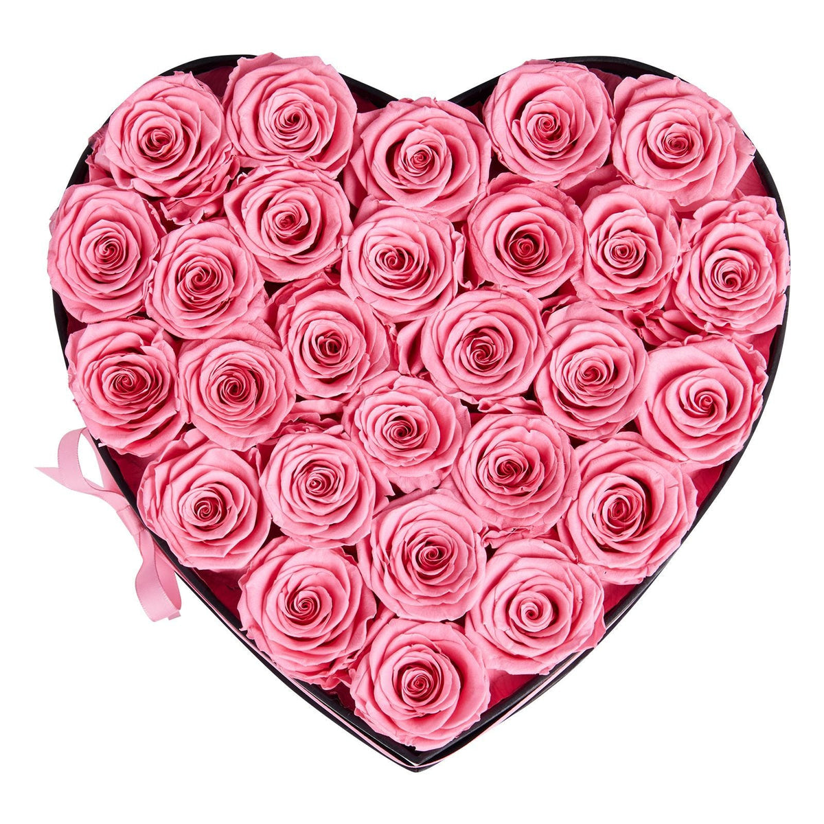 Forever Flowers, 27 Preserved Roses in a Heart Shape Box, Eternal Flowers Immortal Bouquet Birthday Present for Women Her Wife Mothers, Anniversary, Valentine's Day,Christmas, Pink