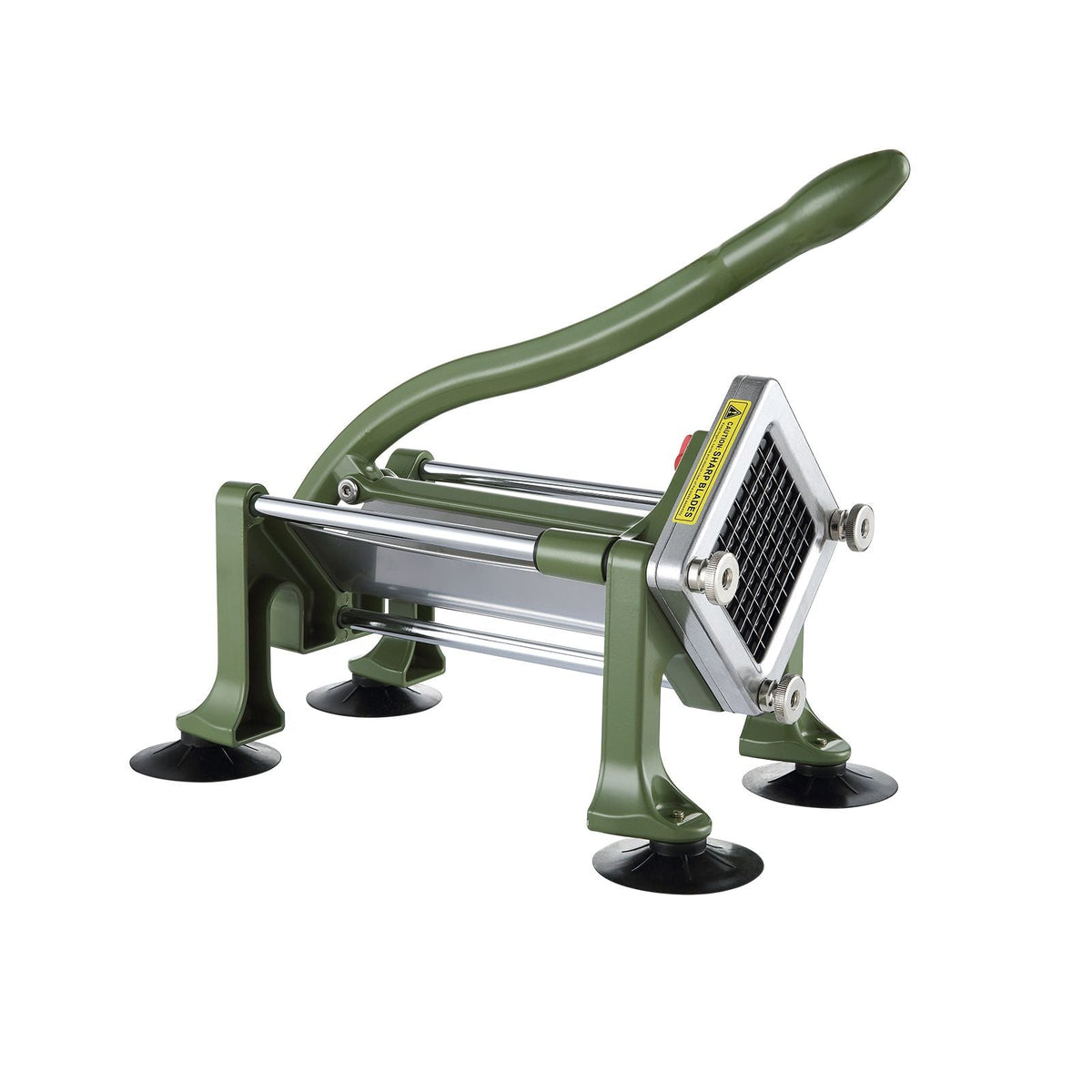 French Fry Cutter, Potato Slicer with 1/2-Inch and 3/8-Inch Stainless Steel Blades, Manual Potato Cutter Chopper with Suction Cups, Great for Potato, French Fries, Cucumber, Vegetables, Carrot