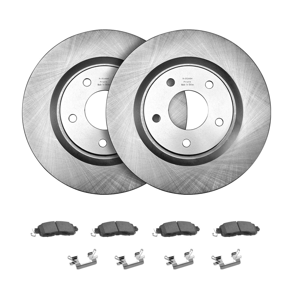 Front and Rear Brake Kit Compatible with 2013 Nissan Altima (Base, SL, SV & S Sedan), 2014-2018 Nissan Altima, 2019-2023 Nissan Altima (with Manual Parking Brake), Hollow Structure Front Rotors