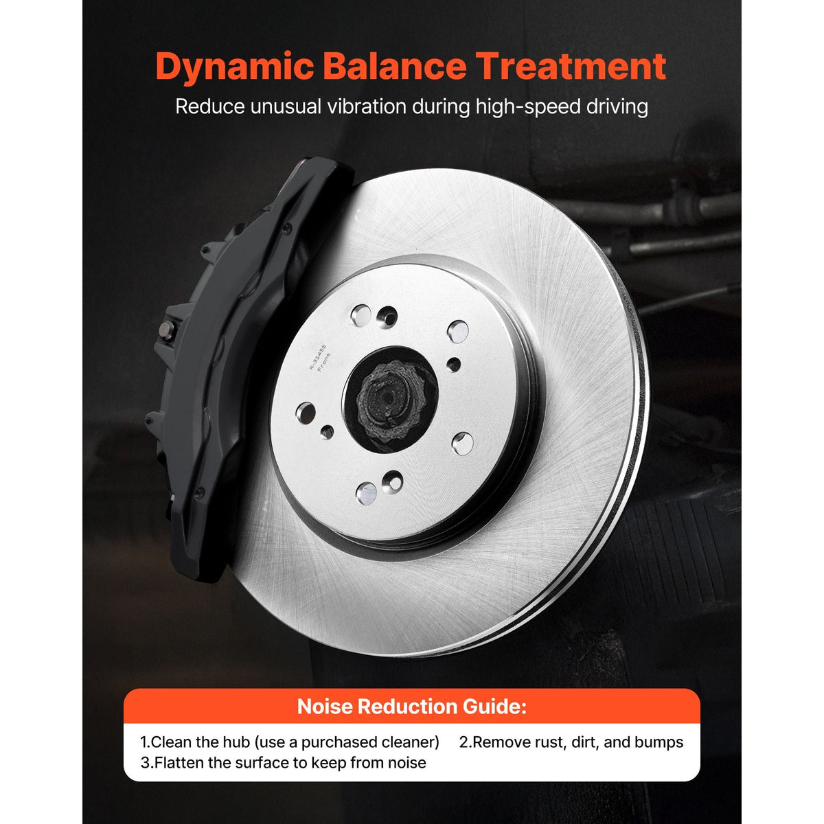 Front & Rear Brake Kit Compatible with 2012-2016 Honda CR-V (AWD Models), Ceramic Brake Replacement Kits, 12 inch Hollow Structure Front Rotors, 12 inch Solid Structure Rear Rotors, R-31455