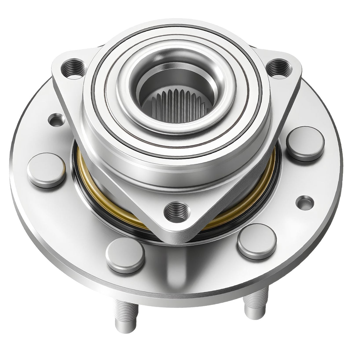 Front Wheel Bearing & Hub Assembly Fit for 2007-2013 Chevy Silverado 1500 4WD Avalanche GMC Sierra 1500 Cadillac Escalade EXT 2007-2014 Tahoe OEM 515096, Wheel Bearing Hub Set with ABS Sensor