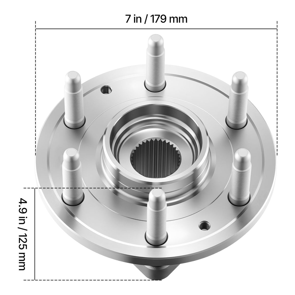 Front Wheel Bearing & Hub Assembly Fit for 2007-2013 Chevy Silverado 1500 4WD Avalanche GMC Sierra 1500 Cadillac Escalade EXT 2007-2014 Tahoe OEM 515096, Wheel Bearing Hub Set with ABS Sensor