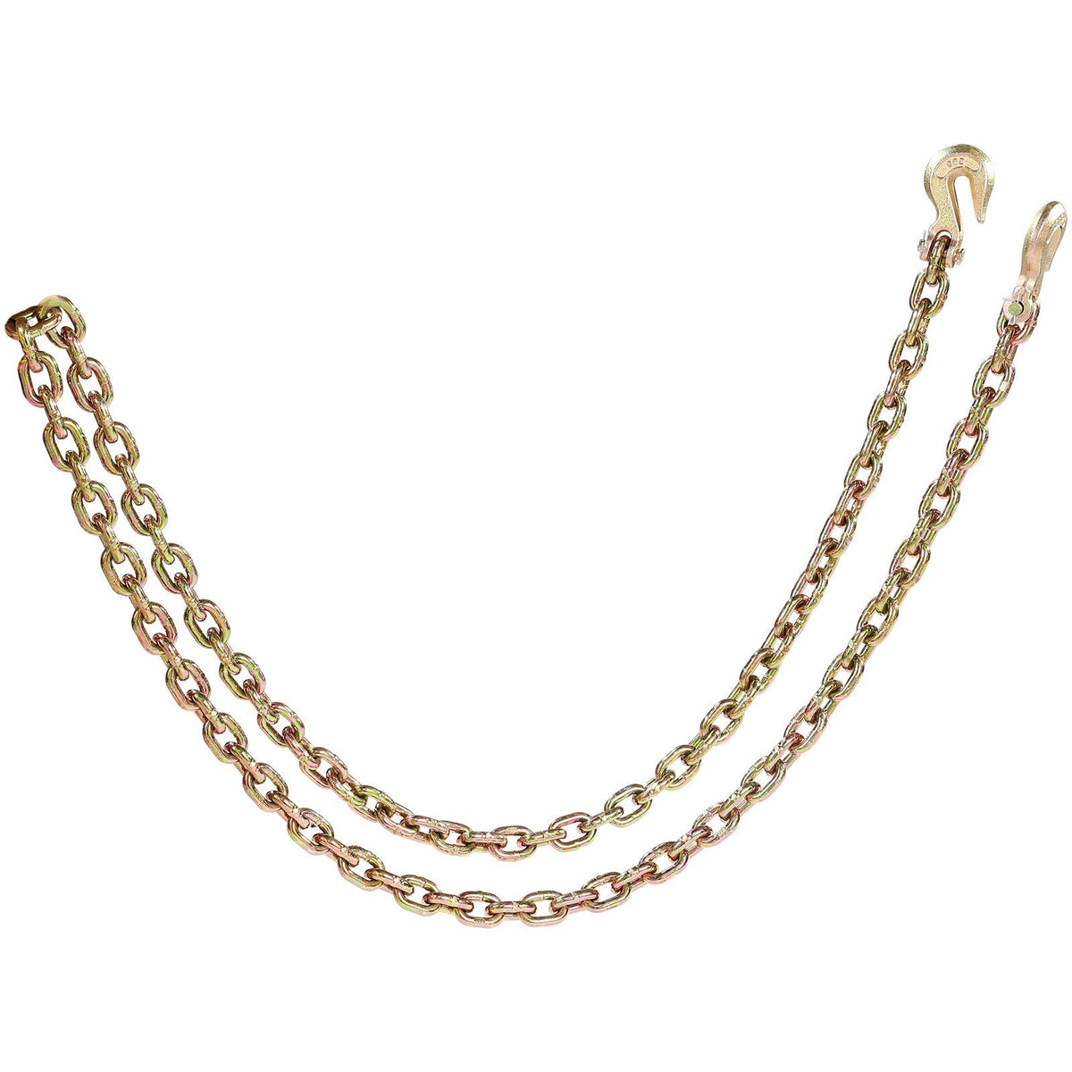 G80 Transport Binder Chain, 5/16" x 10.3' Tow Chain with Clevis Grab Hooks, 4900 lbs Safe Working Load, Heavy Duty Trailer Logging Chain for Transporting Towing Truck Tie Down Binding Equipment