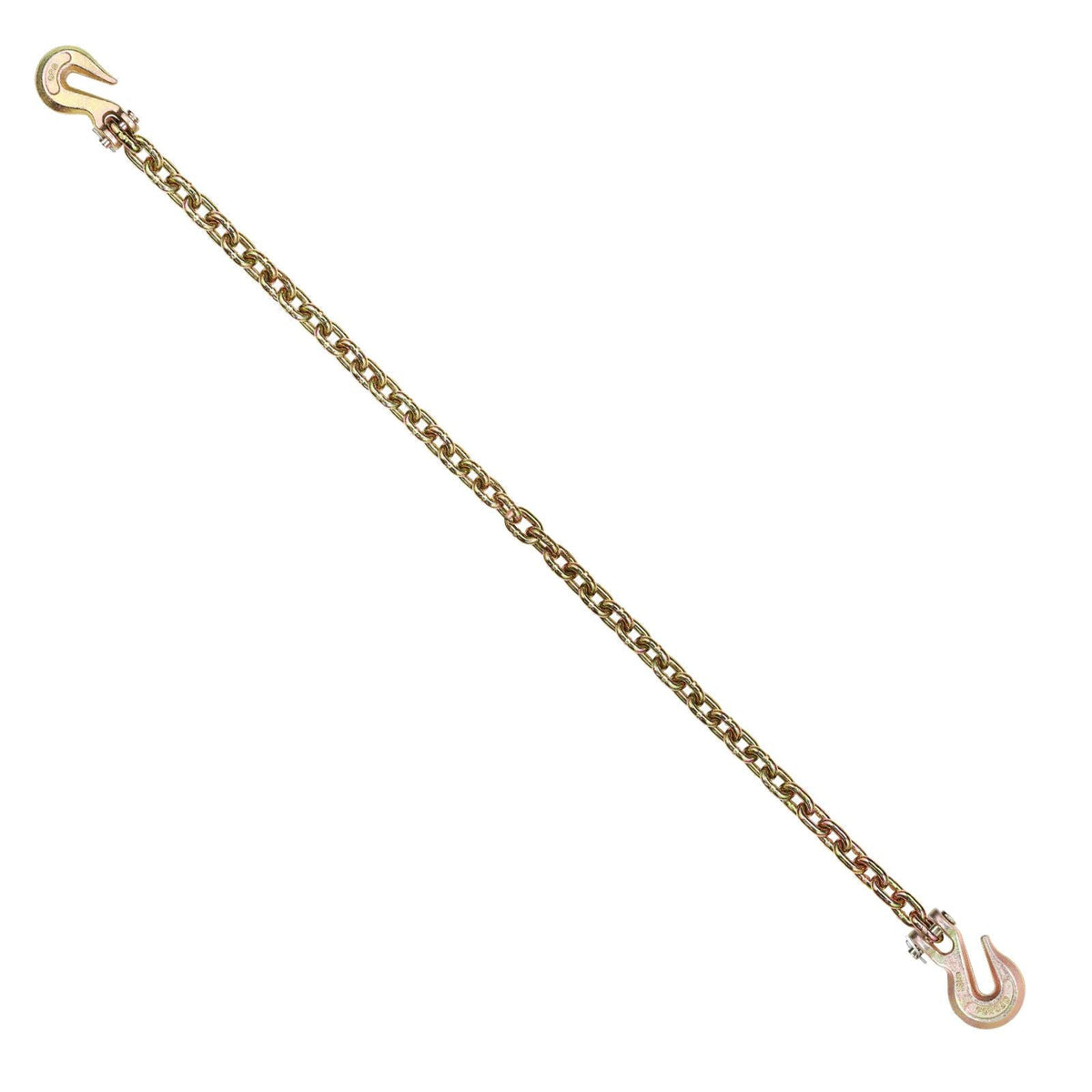 G80 Transport Binder Chain, 5/16" x 10.3' Tow Chain with Clevis Grab Hooks, 4900 lbs Safe Working Load, Heavy Duty Trailer Logging Chain for Transporting Towing Truck Tie Down Binding Equipment