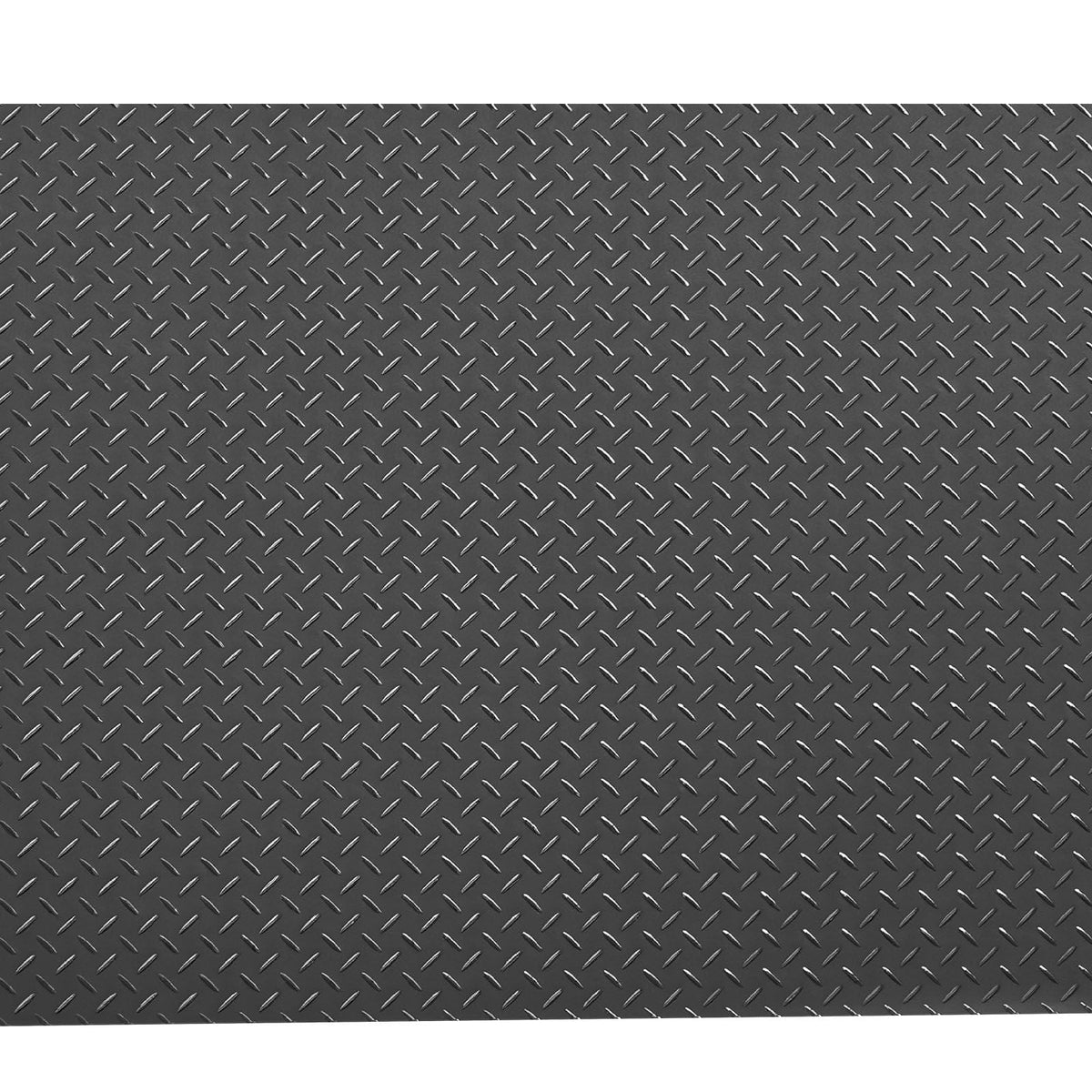 Garage Floor Roll, 4 x 10 ft Garage Flooring Mat, 2.2 mm Thickened PVC Diamond Plate Floor Protector Mat with Double-sided Tape, Non-Slip, Easy to Clean for Warehouse, Gyms, Trailer, Black