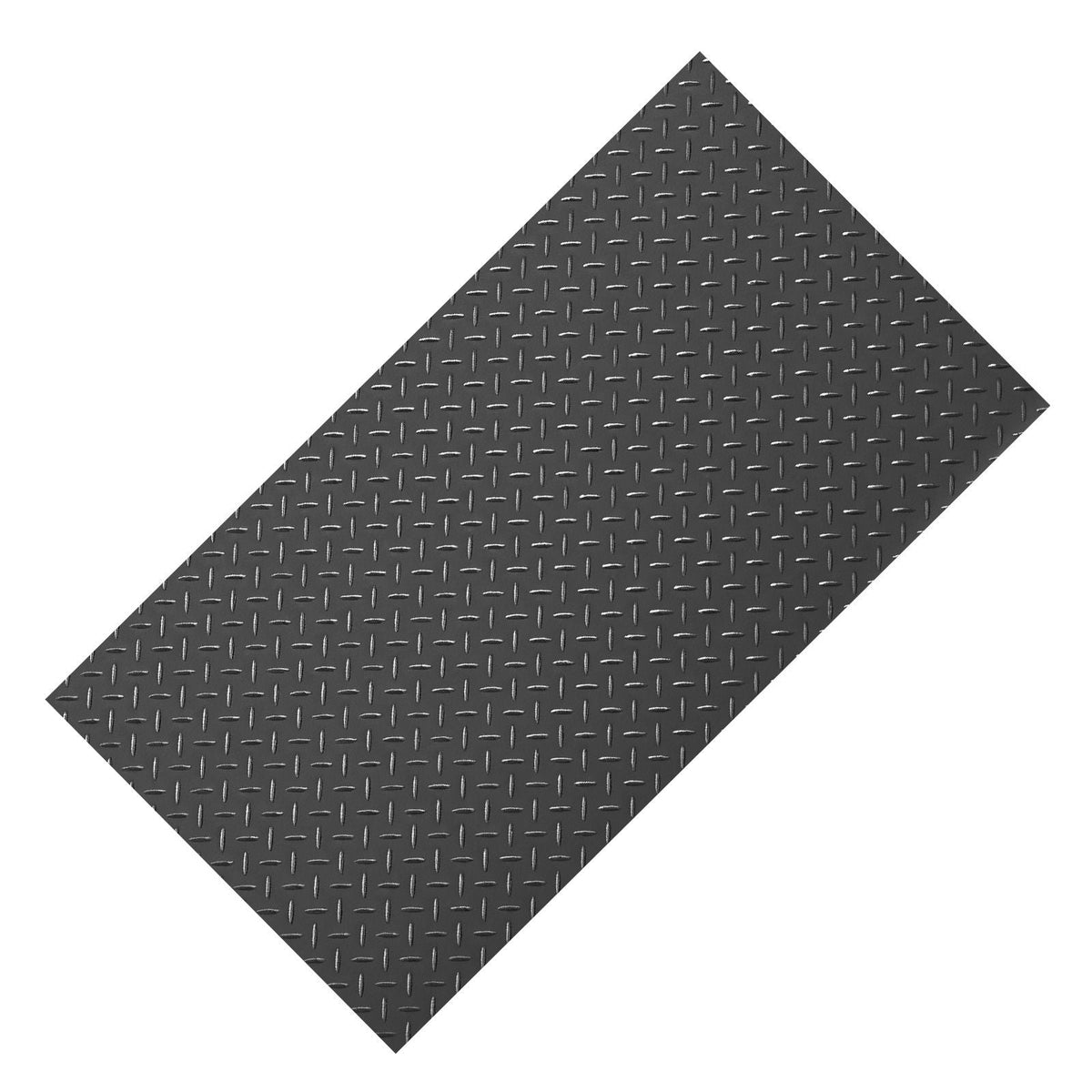 Garage Floor Roll, 4 x 10 ft Garage Flooring Mat, 2.2 mm Thickened PVC Diamond Plate Floor Protector Mat with Double-sided Tape, Non-Slip, Easy to Clean for Warehouse, Gyms, Trailer, Black