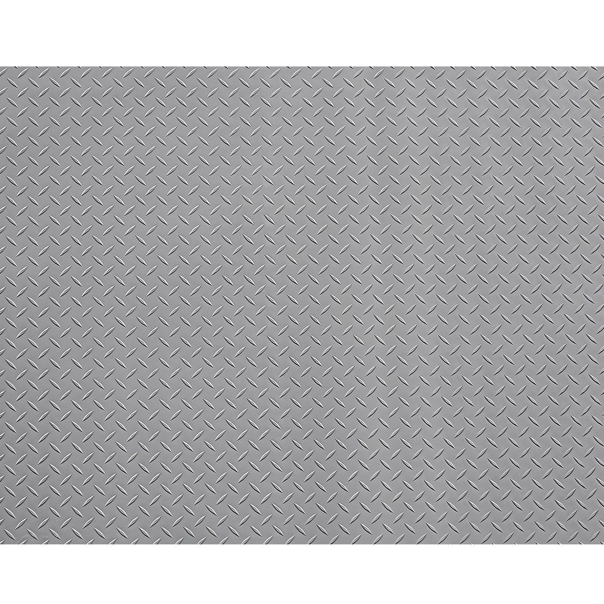 Garage Floor Roll, 7.5 x 17 ft Garage Flooring Mat, 2.2 mm Thickened PVC Diamond Plate Floor Protector Mat with Double-sided Tape, Non-Slip, Easy to Clean for Warehouse, Gyms,Silver Gray