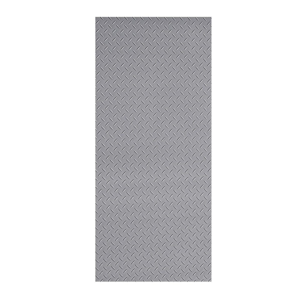 Garage Floor Roll, 7.5 x 20 ft Garage Flooring Mat, 2.2 mm Thickened PVC Diamond Plate Floor Protector Mat with Double-sided Tape, Non-Slip, Easy to Clean for Warehouse, Gyms,Silver Gray