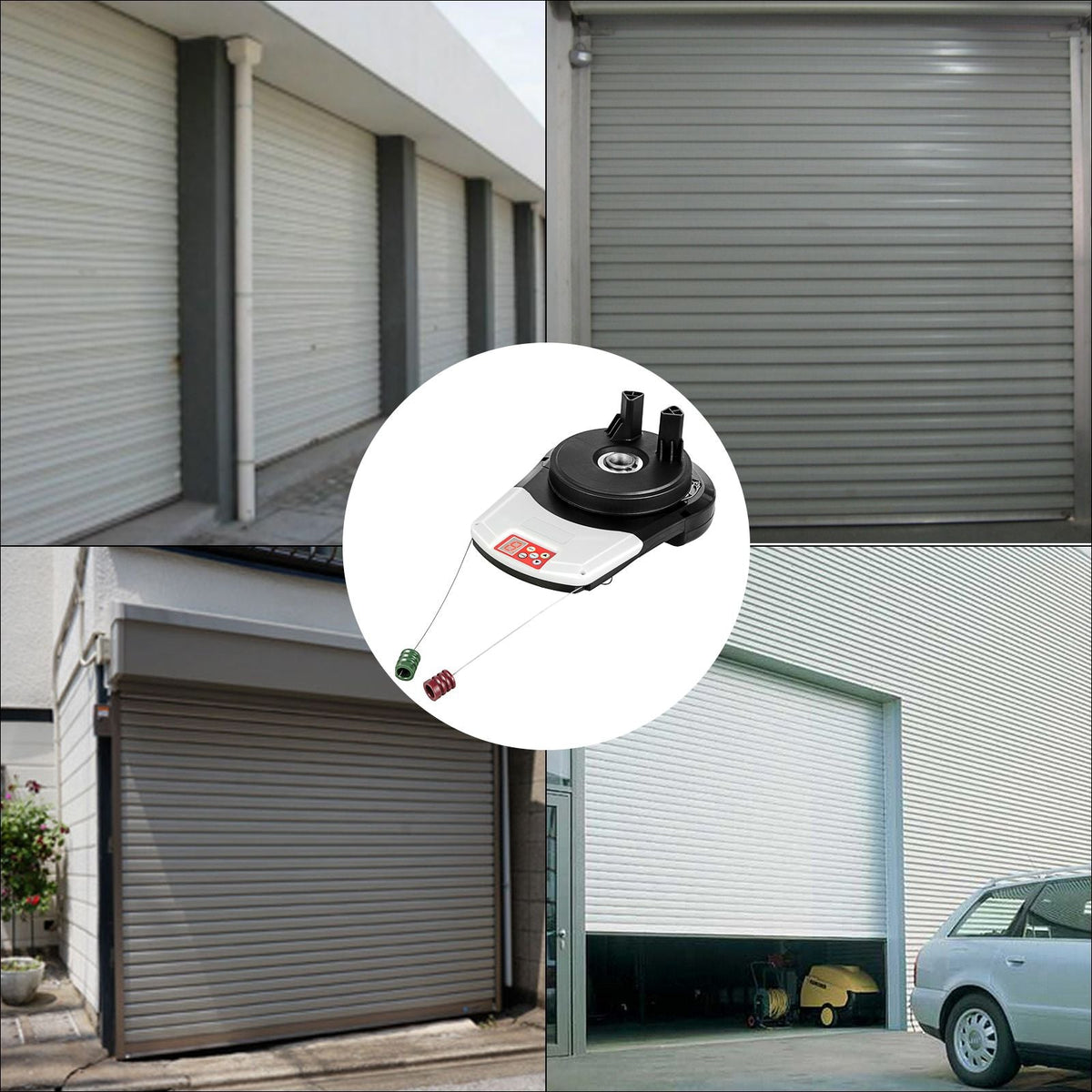 Garage Roller Door Opener, 800 N Lift Force 164 ft Remote Control, 110V Electric Roller Gate Opener, Auto Garage Roller Gate Opener Kit with 2 Remote, Apply for Garage Store