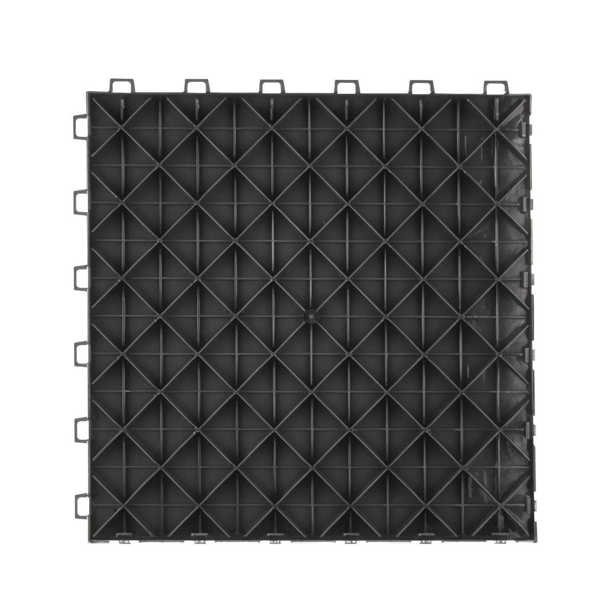 Garage Tiles Interlocking, 12 x 12 x 0.53 inch 50 Pack Garage Floor Covering Tiles, Non-Slip Double-Sided Texture Garage Flooring Tiles, for Garages, Basements, Repair Shops, Black