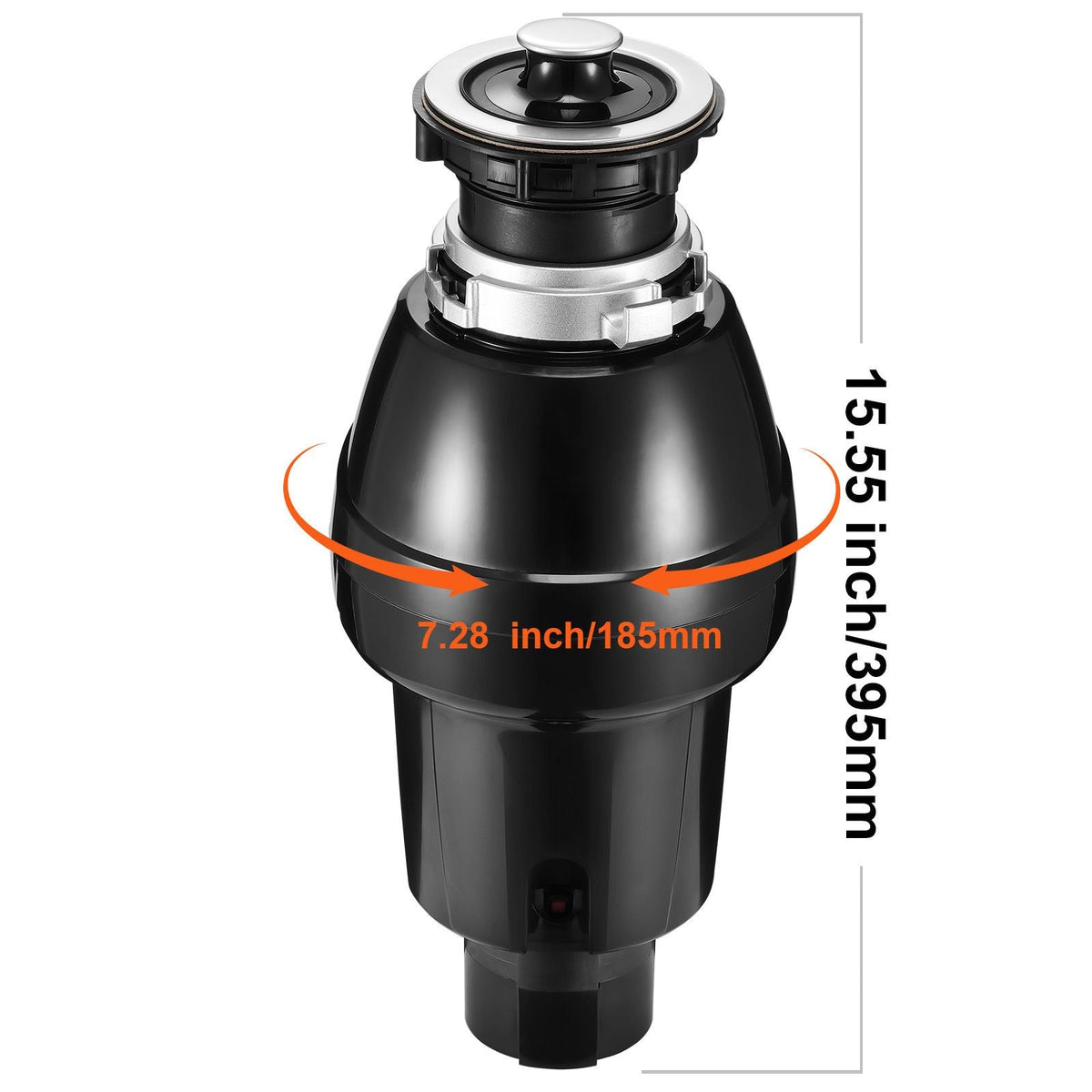Garbage Disposal, 3/4HP 3250RPM Continuous Feed Food Waste Disposer, EZ Connect Food Waste Grinding System with Sound Reduction, Power Cord & Splash Guard for Kitchen Sinks
