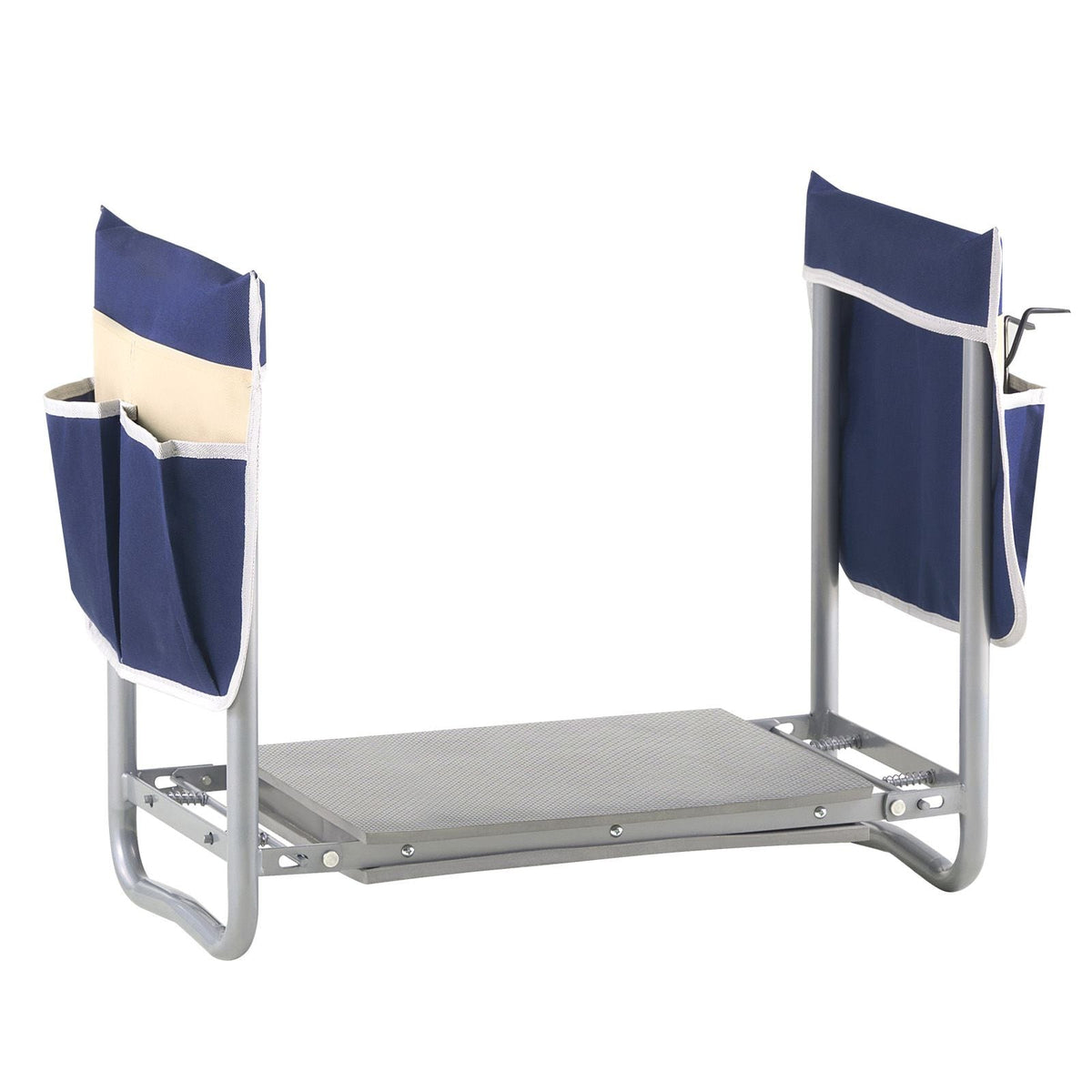 Garden Kneeler and Seat, 11 in Wide Kneeling Pad, Heavy Duty Garden Kneeling Stool, Folding Garden Seat with 2 Tool Bags, Relieve Knee & Back Pain, Non-Slip Garden Bench for Women Grandparents