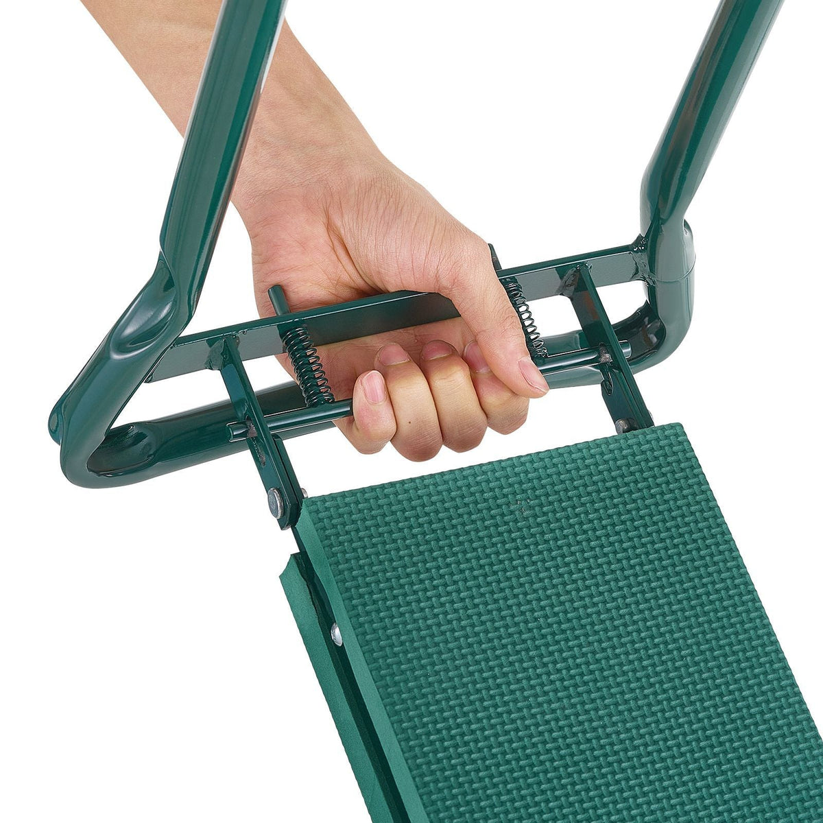 Garden Kneeler and Seat, 6 in Wide Kneeling Pad, Heavy Duty Garden Kneeling Stool, Folding Garden Seat with 2 Tool Bags, Relieve Knee & Back Pain, Portable Garden Bench for Women Grandparents