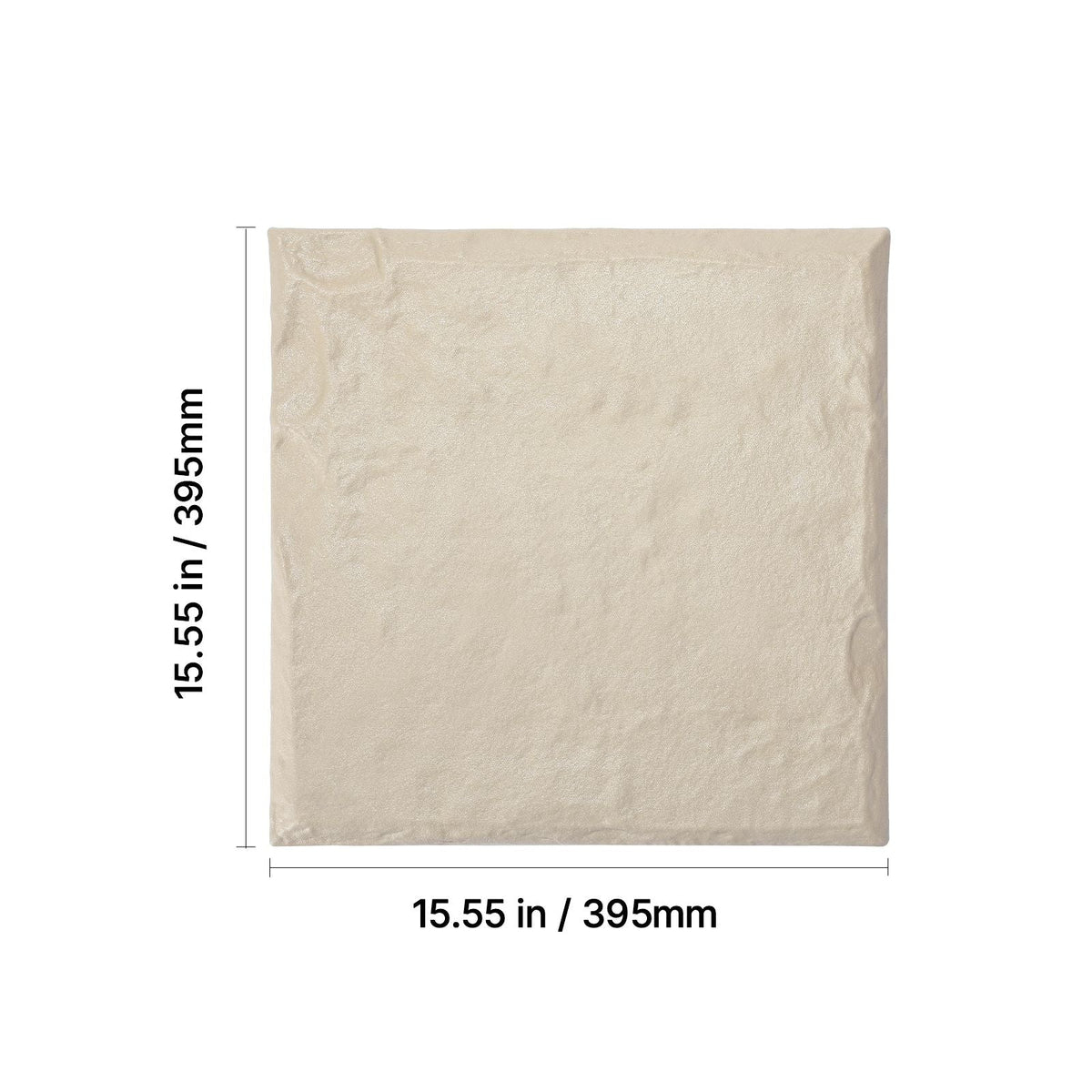 Garden Stepping Stones, 4Pcs 15.5 x 15.5 in, Decorative Stepping Stones with Stakes, Weather-Resistant Plastic Pathway Pavers, Smooth Surface, Outdoor Walkway for Lawn Patio Landscape, Beige