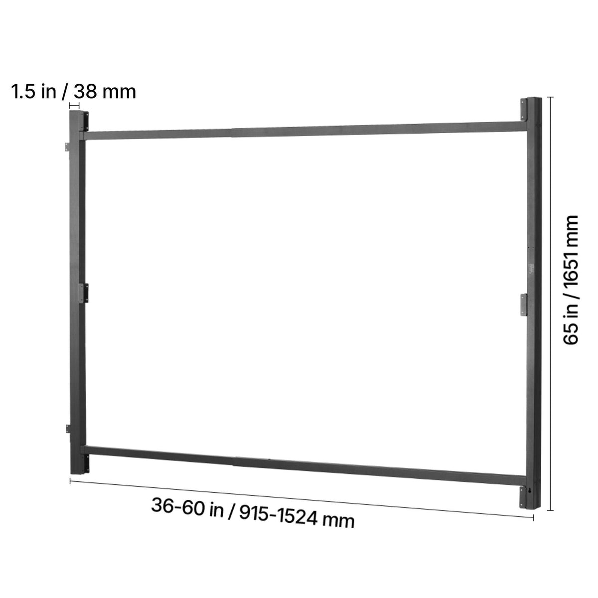 Gate Building Kit, Fits 36 to 60 in Wide Openings, Up from 6 to 7 ft High Fence, Adjustable Gate Building Kit, Anti Sag Full Gate Frame Kit with Latch Lock and Screws, for Wooden Fence, Iron