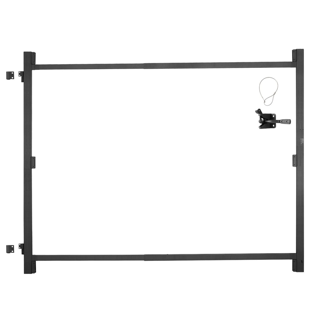 Gate Building Kit, Fits 40 to 72 in Wide Openings, Up from 4 to 5 ft High Fence, Adjustable Gate Building Kit, Anti Sag Full Gate Frame Kit with Latch Lock and Screws, for Wooden Fence, Iron