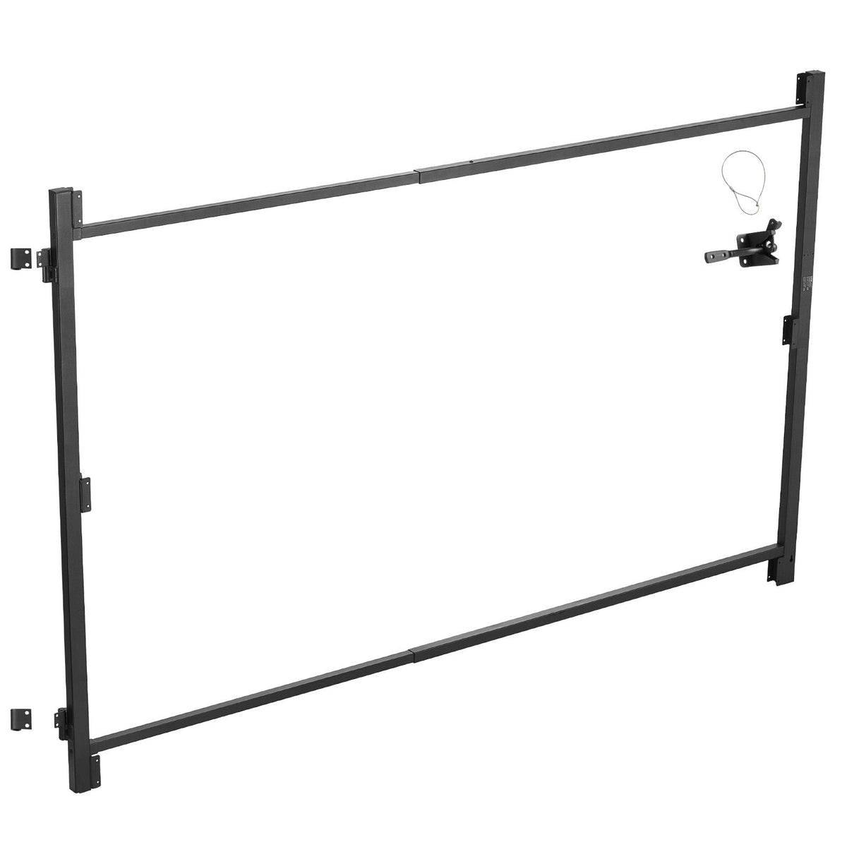 Gate Building Kit, Fits 60 to 96 in Wide Openings, Up from 4 to 5 ft High Fence, Adjustable Gate Building Kit, Anti Sag Full Gate Frame Kit with Latch Lock and Screws, for Wooden Fence, Iron