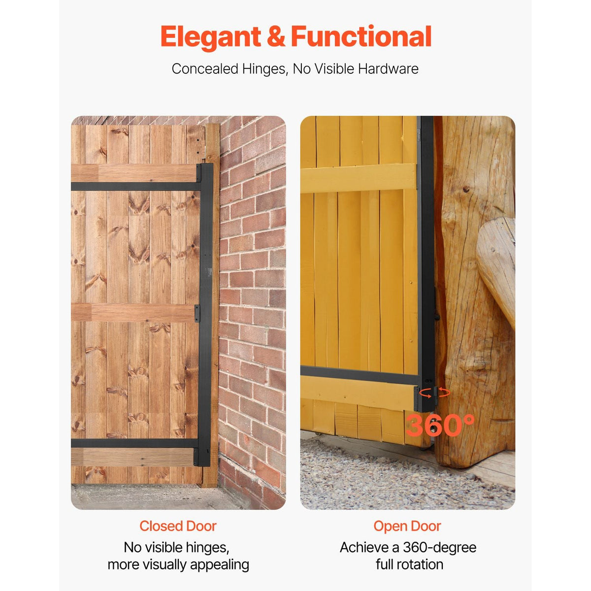 Gate Building Kit, Fits 60 to 96 in Wide Openings, Up from 4 to 5 ft High Fence, Adjustable Gate Building Kit, Anti Sag Full Gate Frame Kit with Latch Lock and Screws, for Wooden Fence, Iron