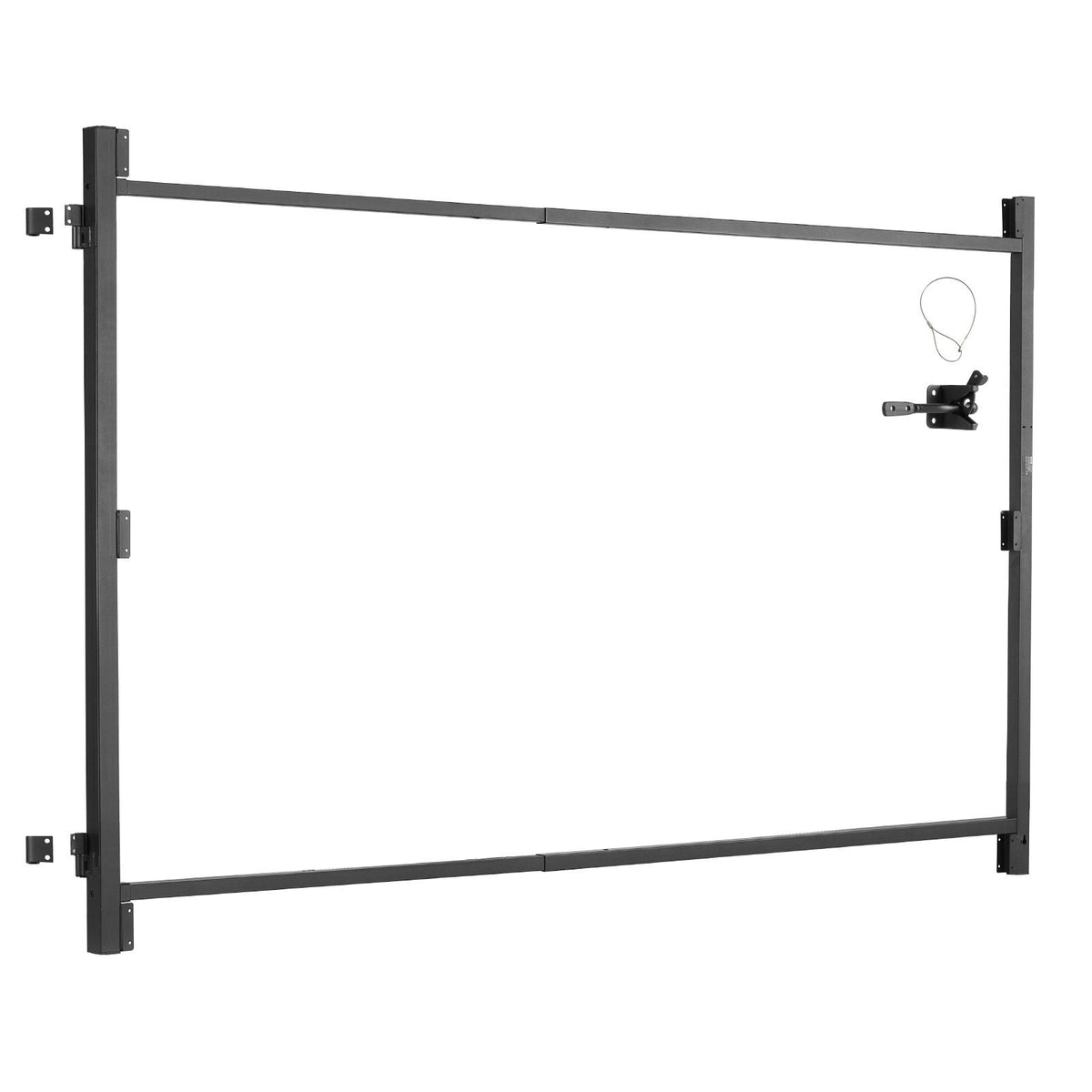 Gate Building Kit, Fits 60 to 96 in Wide Openings, Up from 4 to 5 ft High Fence, Adjustable Gate Building Kit, Anti Sag Full Gate Frame Kit with Latch Lock and Screws, for Wooden Fence, Iron