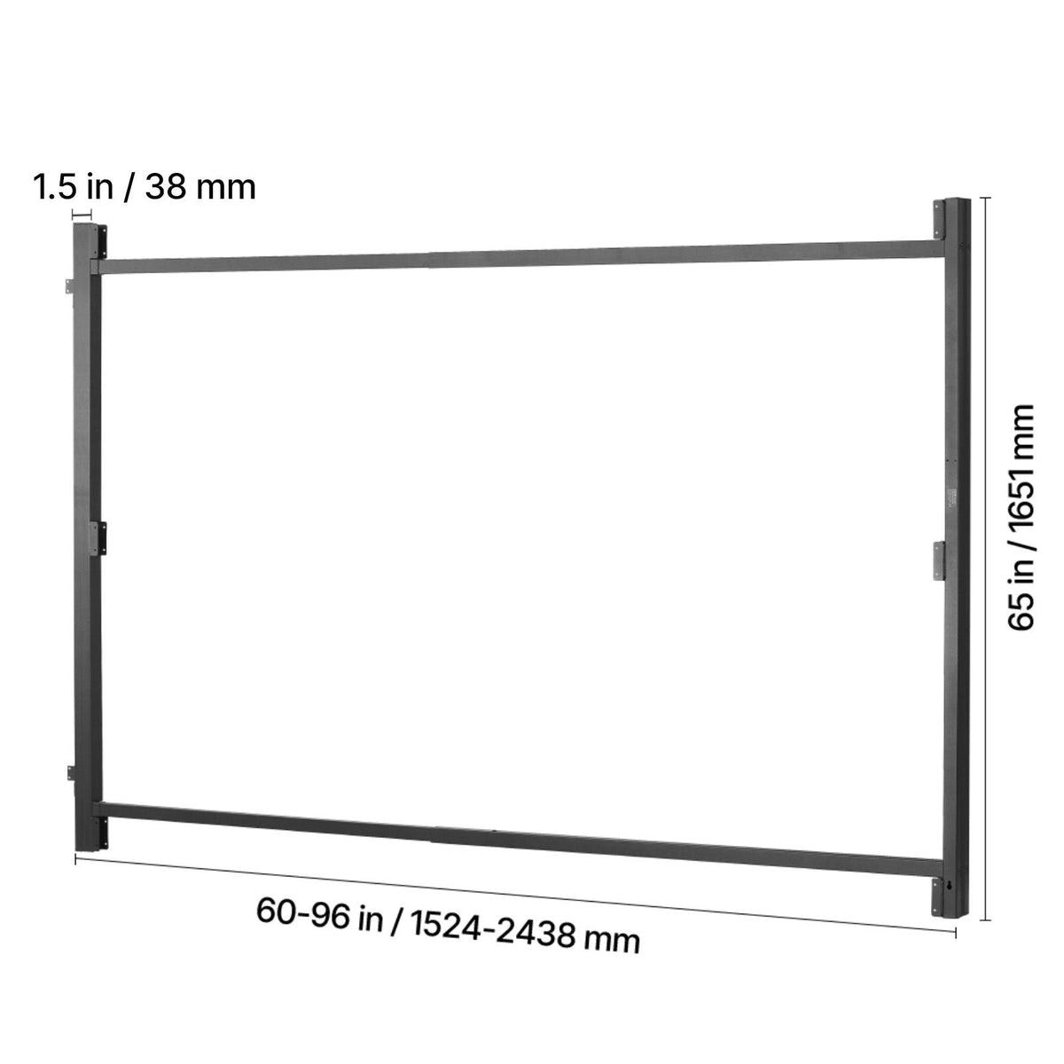 Gate Building Kit, Fits 60 to 96 in Wide Openings, Up from 6 to 7 ft High Fence, Adjustable Gate Building Kit, Anti Sag Full Gate Frame Kit with Latch Lock, Screw, for Wooden Fence, Iron, Black