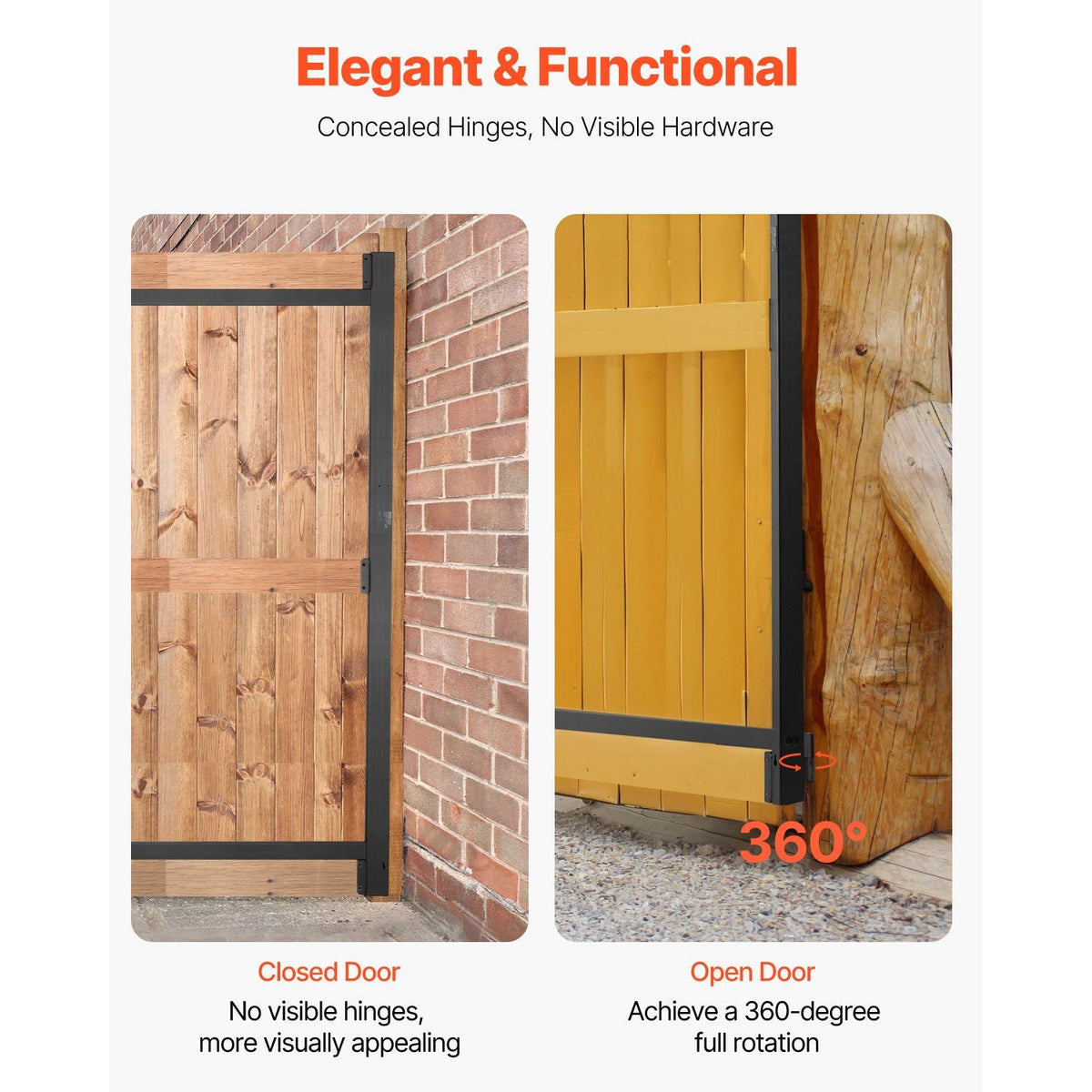 Gate Building Kit, Fits 60 to 96 in Wide Openings, Up from 6 to 7 ft High Fence, Adjustable Gate Building Kit, Anti Sag Full Gate Frame Kit with Latch Lock, Screw, for Wooden Fence, Iron, Black