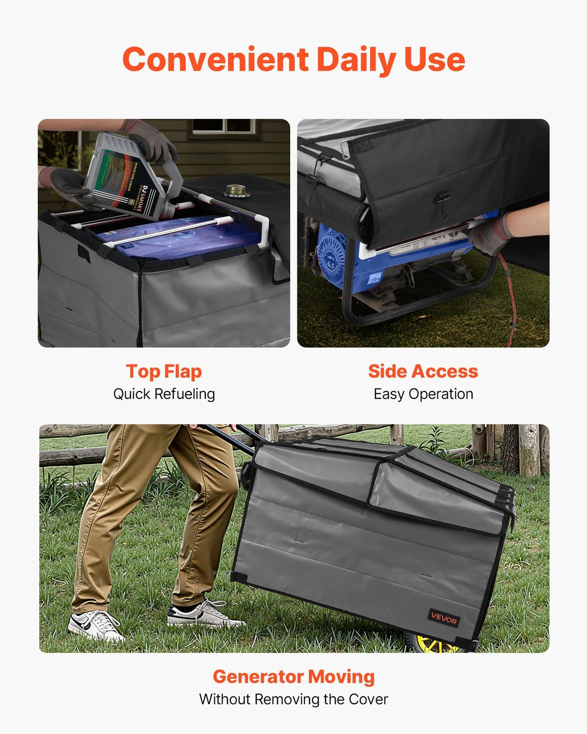 Generator Cover Universal Waterproof Cover 420D 34x26x21in for 3500-12000W