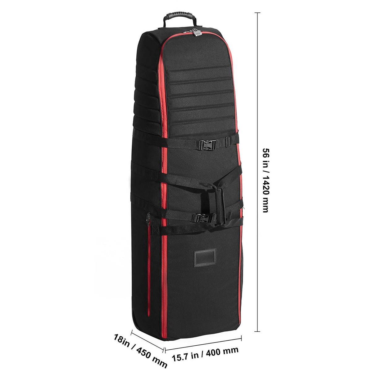 Golf Travel Bag, Outdoors Soft-Sided Golf Travel Cover Case, Heavy Duty 1000D Nylon Wear-Resistant, Padded Golf Luggage Case Cover with Wheels, Foldable Golf Club Storage Bag for Airlines