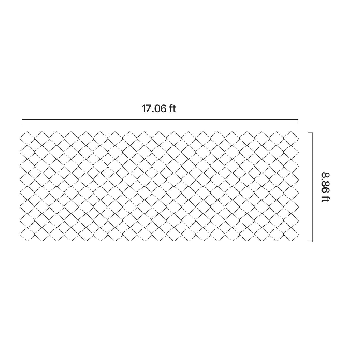 Gravel Grid, 3 Inch Depth, 17.06 x 8.86 FT / 5200 x 2700 mm, 1880 LBS Per Sq ft Grass Ground Retainer, Permeable Geo Grids Driveway Stabilization, for Garden, Patio, Walkway, RV Parking Slopes