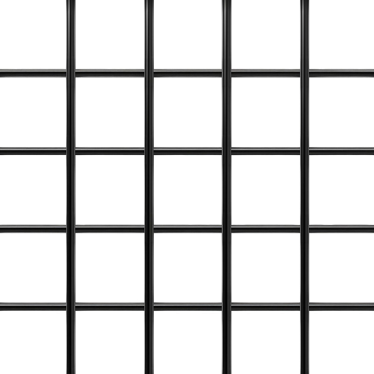 Grid Wall Panel, 1.9 x 5.4 ft Wire Grid Panels Display Rack, Movable Art Display Shelf with Wheels and 10 Hooks, Black Carbon Steel Gridwall for Craft Show, Decoration, Storage, Notice Board