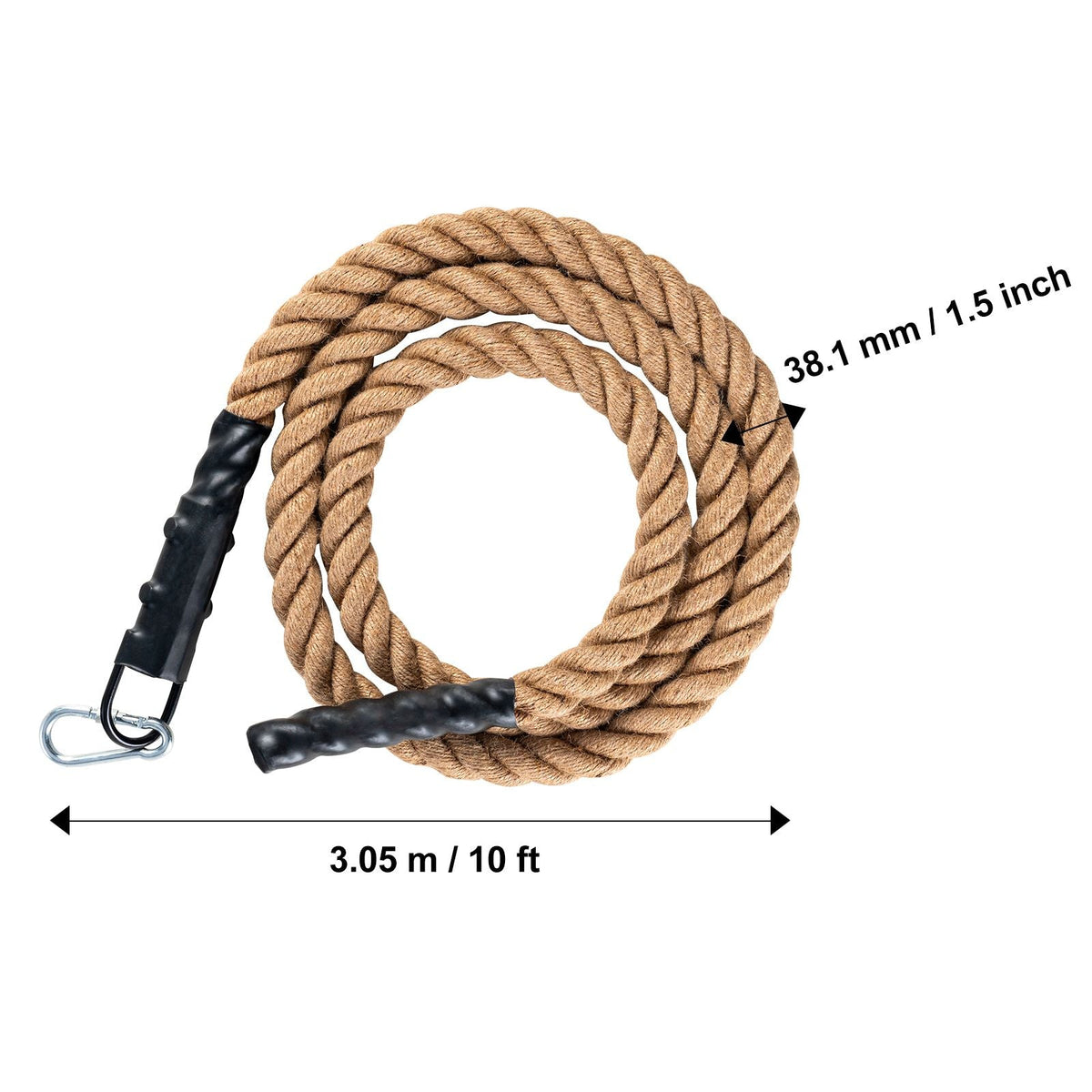 Gym Climbing Rope, 1.5" Diameter 10 ft Length Gym Fitness Training Rope, Gym Exercise Workout Rope for Adults, Climbing Rope for Fitness and Strength Training, Climbing Exercise, Home Workout