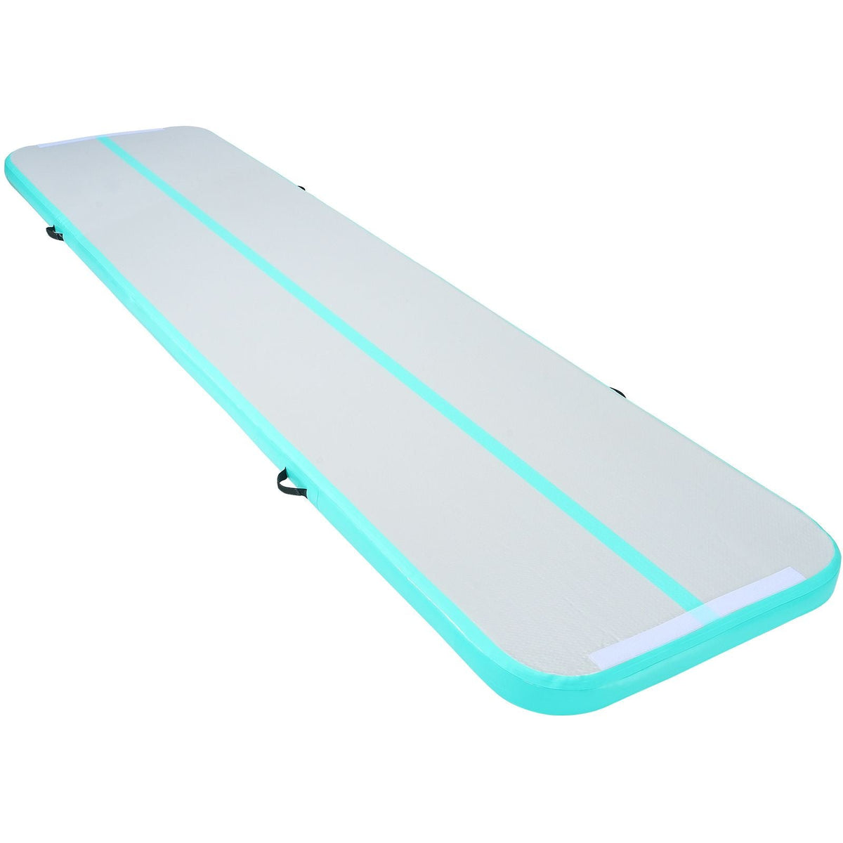Gymnastics Air Mat, 4 inch Thickness Inflatable Gymnastics Tumbling Mat, Tumble Track with Electric Pump, Training Mats for Home Use/Gym/Yoga/Cheerleading/Beach/Park/Water, 13 ft, Mint Green