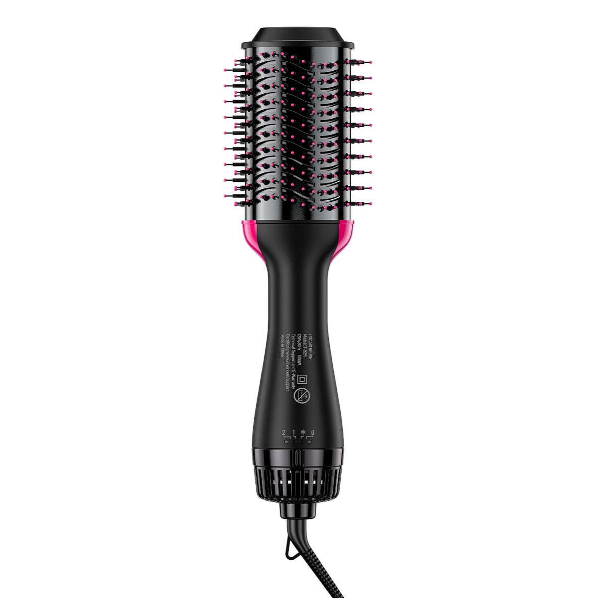 Hair Blow Dryer Brush, 4 in 1 Ionic Hair Dryer and Styler Volumizer with 2.95" Ceramic Coating Oval Barrel & 3 Heat Settings, Professional Hot Air Styling Brush for Straightening Drying Curling