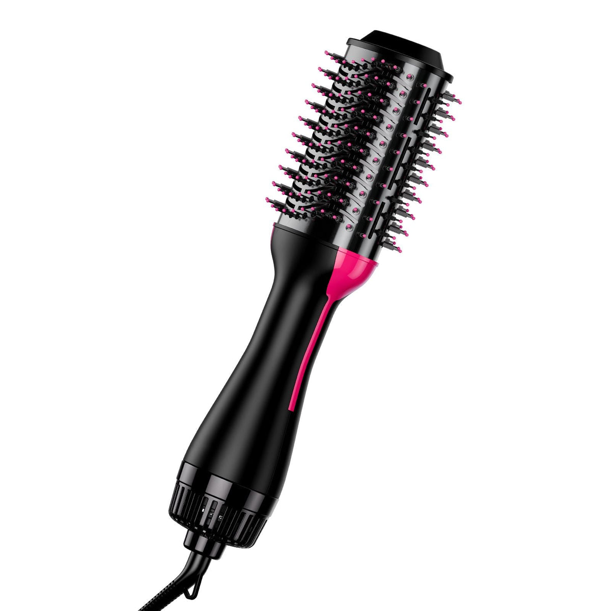 Hair Blow Dryer Brush, 4 in 1 Ionic Hair Dryer and Styler Volumizer with 2.95" Ceramic Coating Oval Barrel & 3 Heat Settings, Professional Hot Air Styling Brush for Straightening Drying Curling