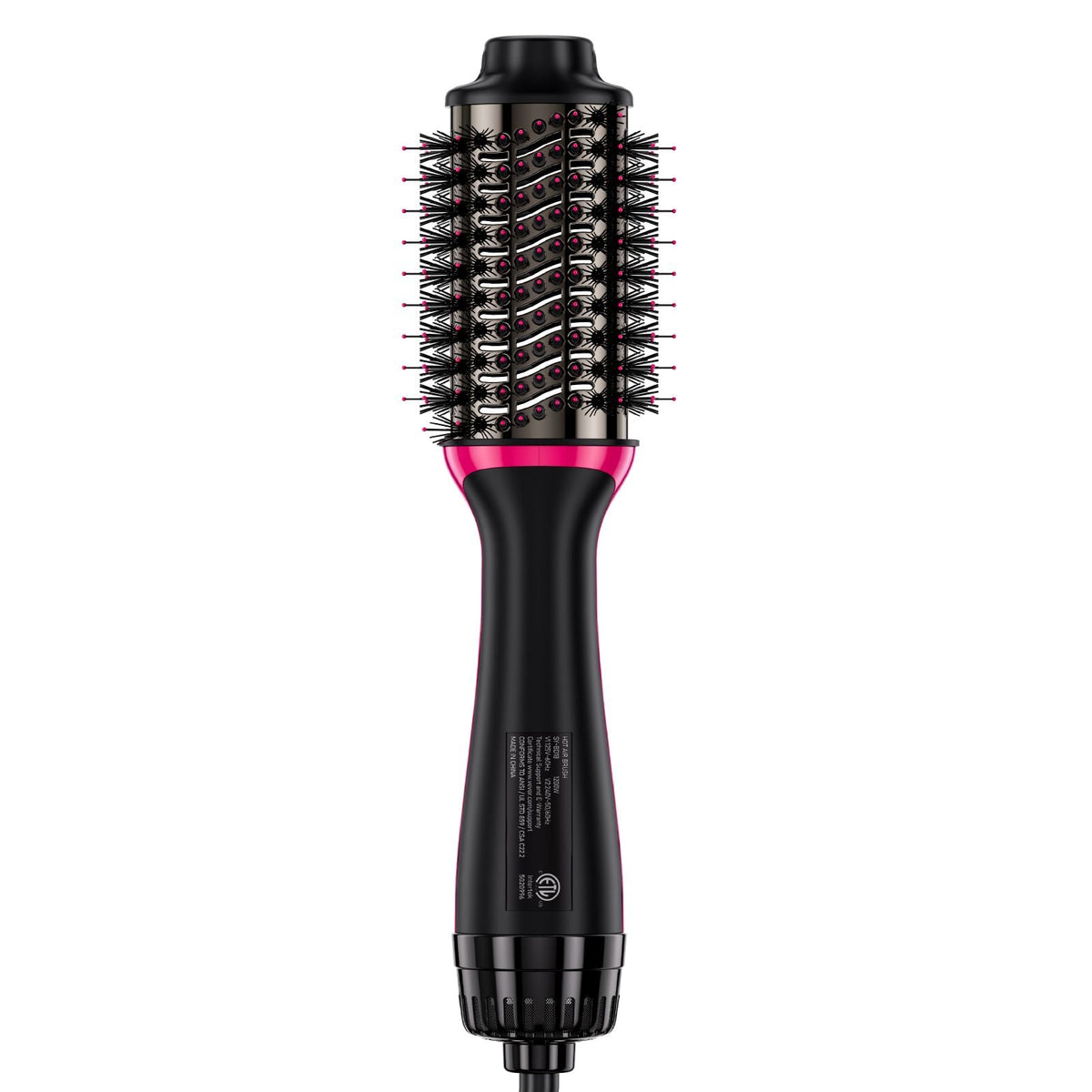 Hair Blow Dryer Brush, 4 in 1 Ionic Hair Dryer Styler and Volumizer with Electroplated Titanium & 2.56" Ceramic Coating Oval Barrel, 3-Temp Hot Air Styling Brush for Drying Straightening Curling