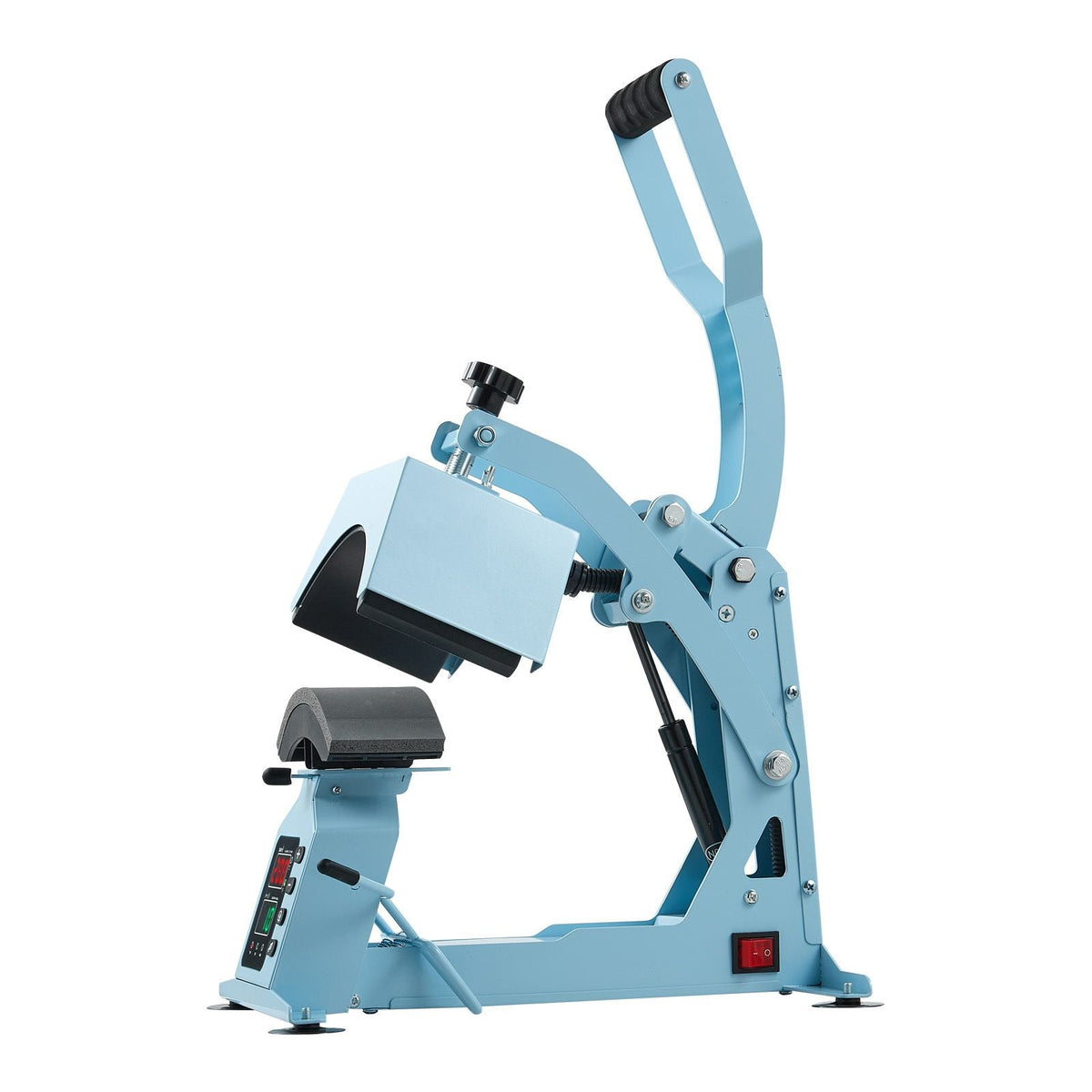 Hat Heat Press Machine, with 4 Interchangeable Platens and Caps Stretcher, Precise Temperature & Time Control, Heat Press for Hats and Caps, for HTV Iron On and Sublimation Projects, Light Blue