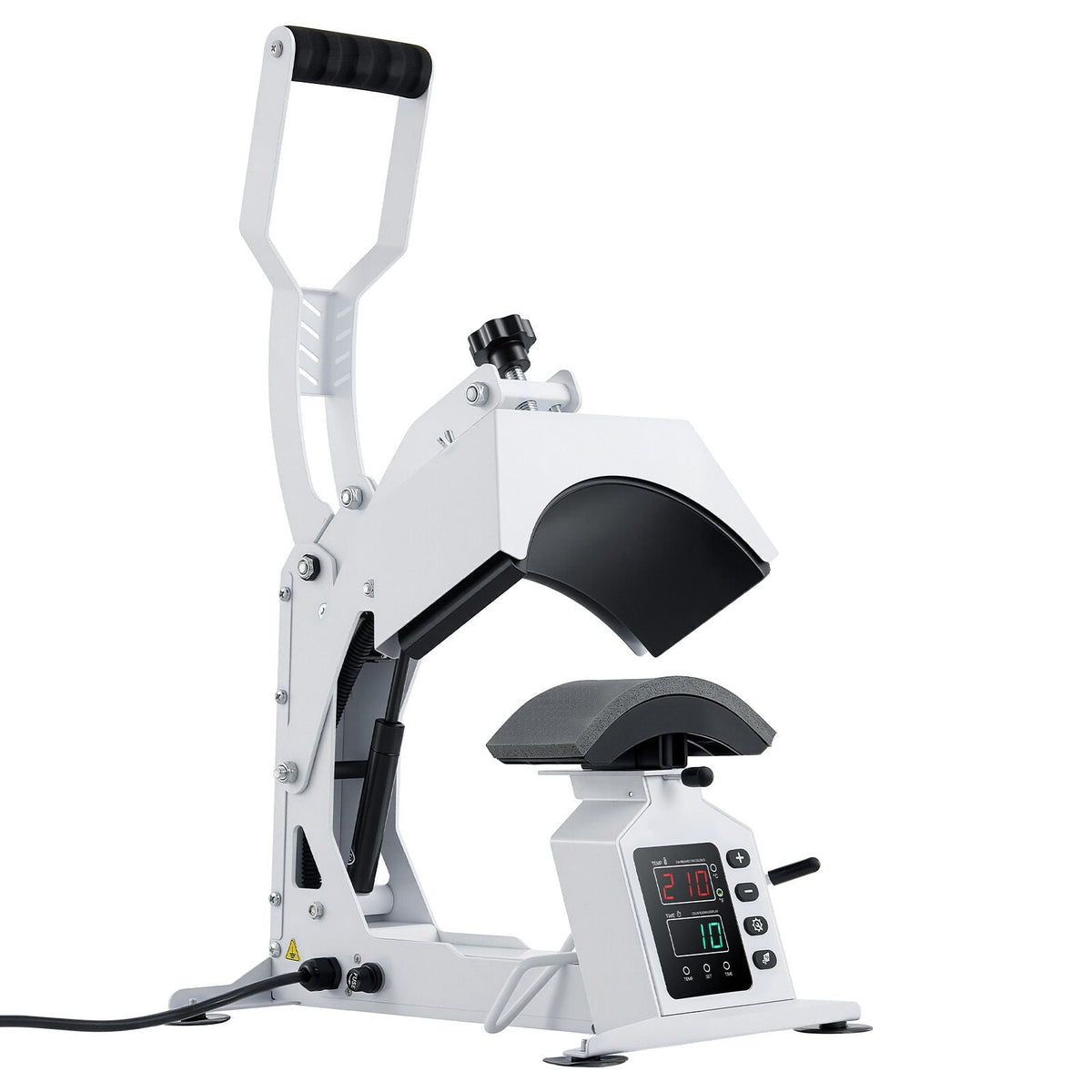 Hat Heat Press Machine, with 4 Interchangeable Platens and Caps Stretcher, Precise Temperature & Time Control, Heat Press for Hats and Caps, for HTV Iron On and Sublimation Projects, White