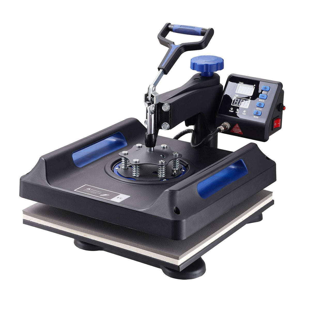 Heat Press 15x15, Upgraded Heat Press Machine 5 in 1, Anti-Scald, Fast-Heating, Swing Away Digital Control Multifunction Heat Press for Sublimation Combo for T-Shirt Hat Cap Mug Plate