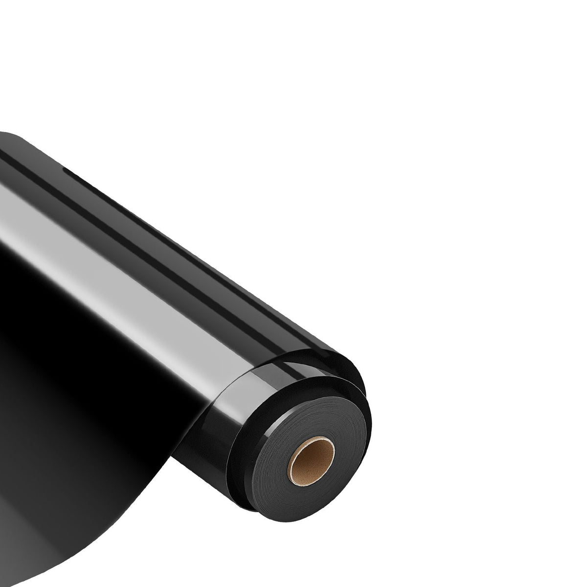 Heat Transfer Vinyl, 12 in x 50 ft, Glossy Black HTV Iron on Vinyl Roll, Easy to Cut and Weed, Strong Adhesion, Compatible with Cutting Machines, for Various Materials, T-shirts, Pillows, Hats