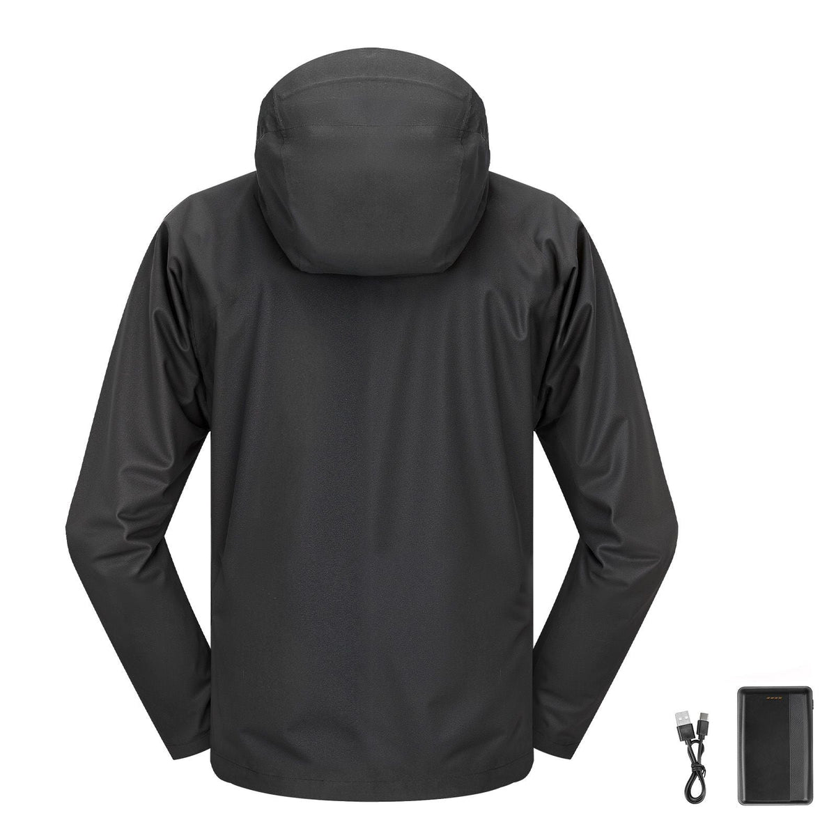 Heated Jacket for Men with 7.4V Battery, Soft Shell Electric Heating Coat, Windproof Waterproof Lightweight Outerwear with 5 Heating Zones & 3 Heat Settings, Machine Washable, XXL Size