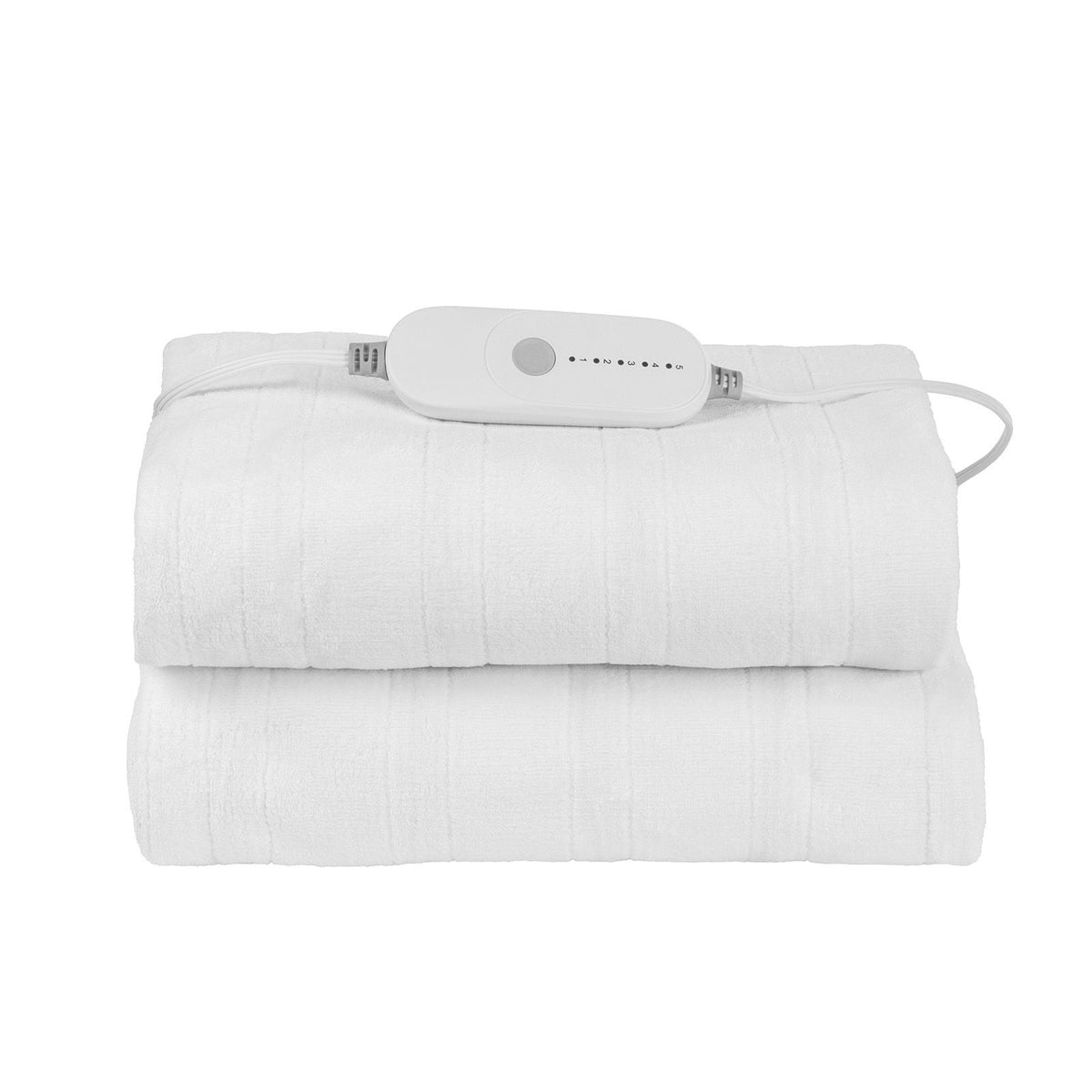 Heated Mattress Pad, 39 x 75 in, Electric Bed Warmer with 1-5 Heat Settings Control, 10-Hour Auto Shut Off, Machine-Wash Breathable Coral Fleece Heating Electric Mattress Sheets, White