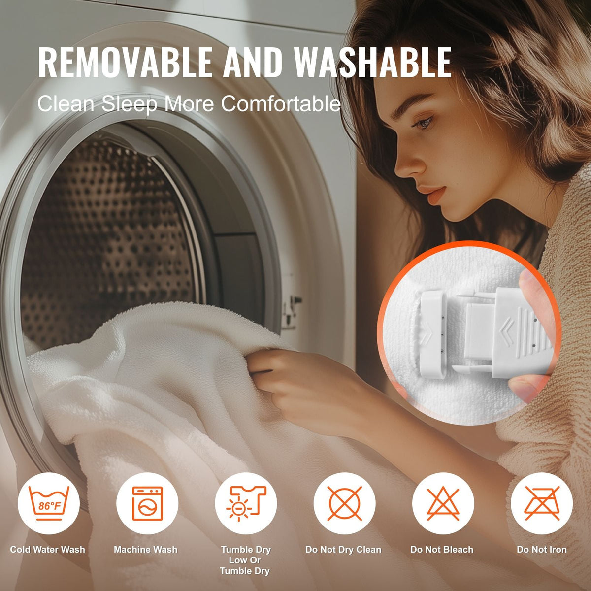 Heated Mattress Pad, 39 x 75 in, Electric Bed Warmer with 1-5 Heat Settings Control, 10-Hour Auto Shut Off, Machine-Wash Breathable Coral Fleece Heating Electric Mattress Sheets, White