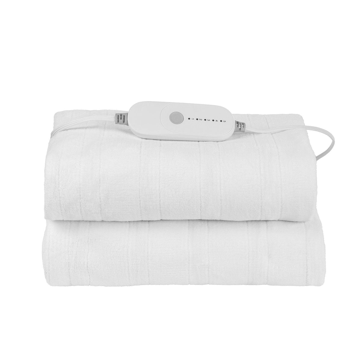 Heated Mattress Pad, 54 x 75 in, Full Size Electric Bed Warmer with 1-5 Heat Settings Control, 10-Hour Auto Shut Off, Machine-Wash Breathable Coral Fleece Heating Electric Mattress Sheets, White