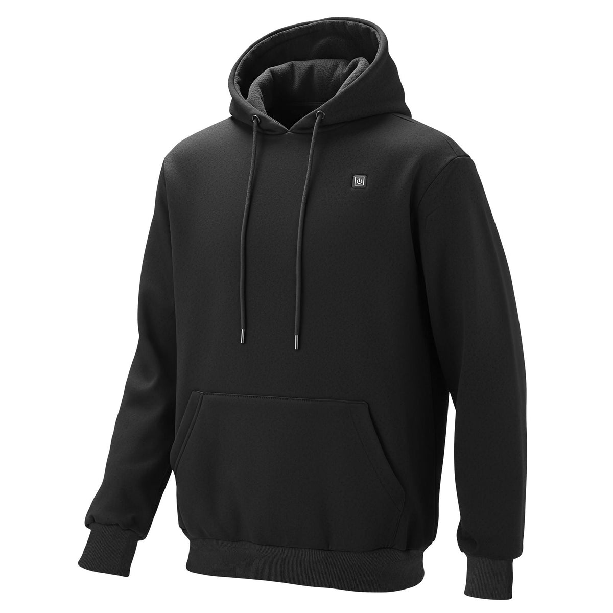 Heated Sweatshirt Hoodie for Men Women, Heated Jacket Unisex with 7.4V 16000mAh Rechargeable Power Bank Pack, 5 Heating Zones, 3 Temp Levels, 4-8H Warmth, for Winter Outdoor Camping, Black, S Size
