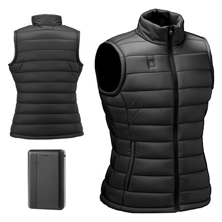 Heated Vest, Women Electric Heating Vest with 16000 mAh Battery Pack, 8 Heating Zones Lightweight Rechargeable Winter-Vest with 3 Levels, for Outdoor Hiking Camping Fishing Skiing, Size L