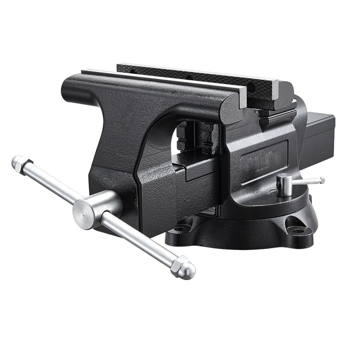 Heavy Duty Bench Vise, 10" Jaw Width, Multi-Purpose Ductile Iron Bench Vise with Anvil and 360-Degree Locking Swivel Base, 4.3" Throat Depth, 10" Max Jaw Opening, for Drilling, Pipe Cutting