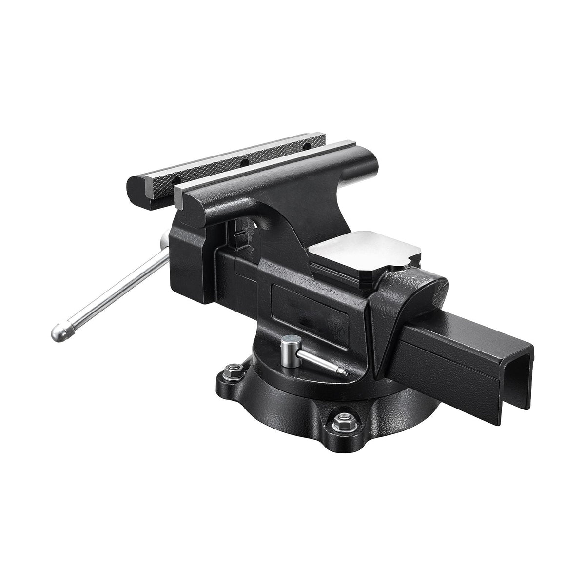 Heavy Duty Bench Vise, 10" Jaw Width, Multi-Purpose Ductile Iron Bench Vise with Anvil and 360-Degree Locking Swivel Base, 4.3" Throat Depth, 10" Max Jaw Opening, for Drilling, Pipe Cutting